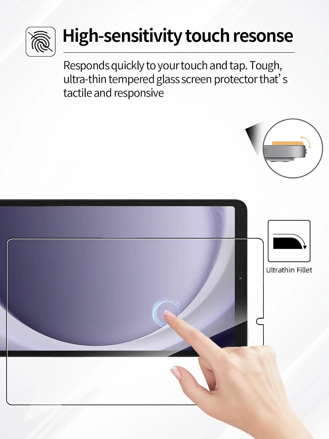 (2 بسته) محافظ صفحه نمایش شیشه ای حرارت دیده برای تبلت سامسونگ گلکسی تب A11 با اندازه 8.7 اینچ - سختی 9H | مقاوم در برابر خراش | ضد اثر انگشت | نصب بدون حباب (2 بسته) محافظ صفحه نمایش شیشه ای حرارت دیده برای تبلت سامسونگ گلکسی تب A11 با اندازه 8.7 اینچ - سختی 9H | مقاوم در برابر خراش | ضد اثر انگشت | نصب بدون حباب