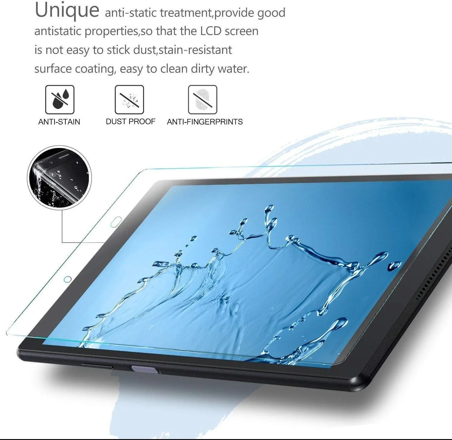 محافظ صفحه نمایش موبایل استاف لیمیتد [2 عددی] برای تبلت سامسونگ گلکسی تب S6 T860, T865 2019 / تب S5e T720, T725 (10.5 اینچ)، محافظ صفحه نمایش تبلت، ضد خش، نصب آسان شیشه حرارت دیده