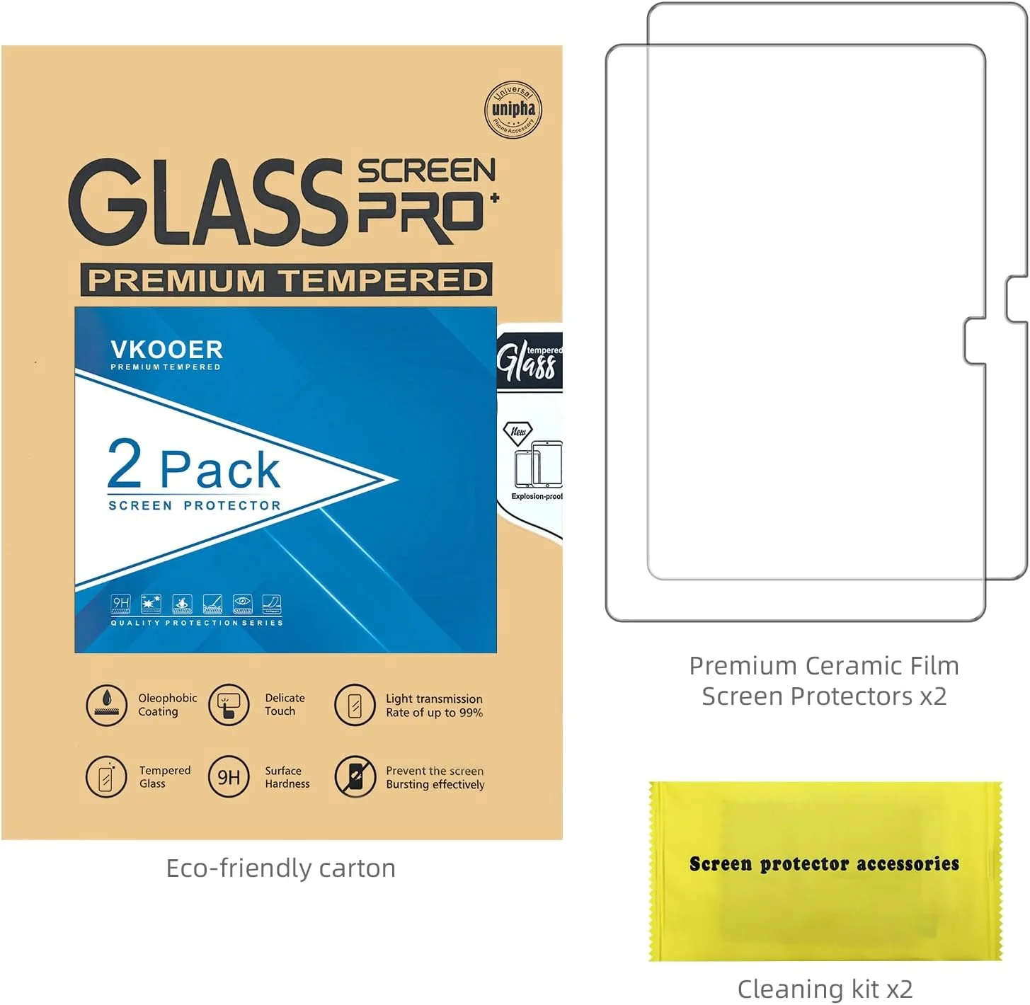 [بسته 2 عددی] محافظ صفحه نمایش برای گلکسی تب A8 10.5 اینچ 2021، محافظ صفحه نمایش SM-X200/X205، سختی 9H ضد خش، فوق العاده شفاف، محافظ صفحه نمایش شیشه ای حرارت دیده برای تبلت سامسونگ گلکسی تب A8