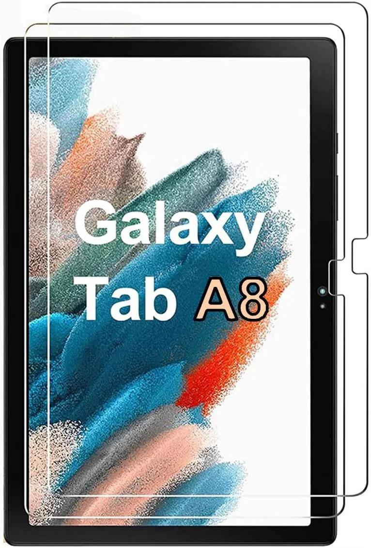 محافظ صفحه نمایش VIESUP برای تبلت سامسونگ گلکسی تب A8 با اندازه 10.5 اینچ (2021) مدل X200 - X205 - X207، [بسته 2 عددی] شیشه حرارت دیده با سختی 9H، فوق العاده شفاف و ضد خش برای صفحه نمایش تبلت گلکسی تب A8 10.5 اینچ (2021)