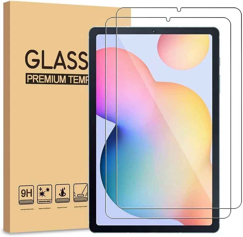 KIQ [2 Pack Galaxy Tab S6 Lite Screen Protector, Tablet Tempered Glass For Samsung Galaxy Tab S6 Lite 10 4-inch (SM-P615/SM-P610)