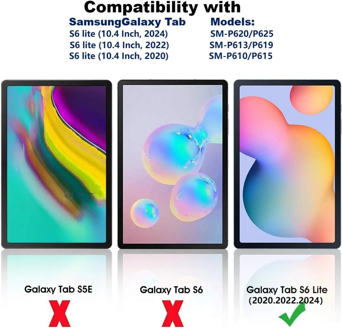 محافظ صفحه نمایش AWH برای تبلت سامسونگ گلکسی تب S6 لایت (مدل: SM-P610/P615)، (بسته 2 عددی) با فیلم شیشه ای حرارت دیده [فوق العاده شفاف] [ضد خش] [ضد اثر انگشت].