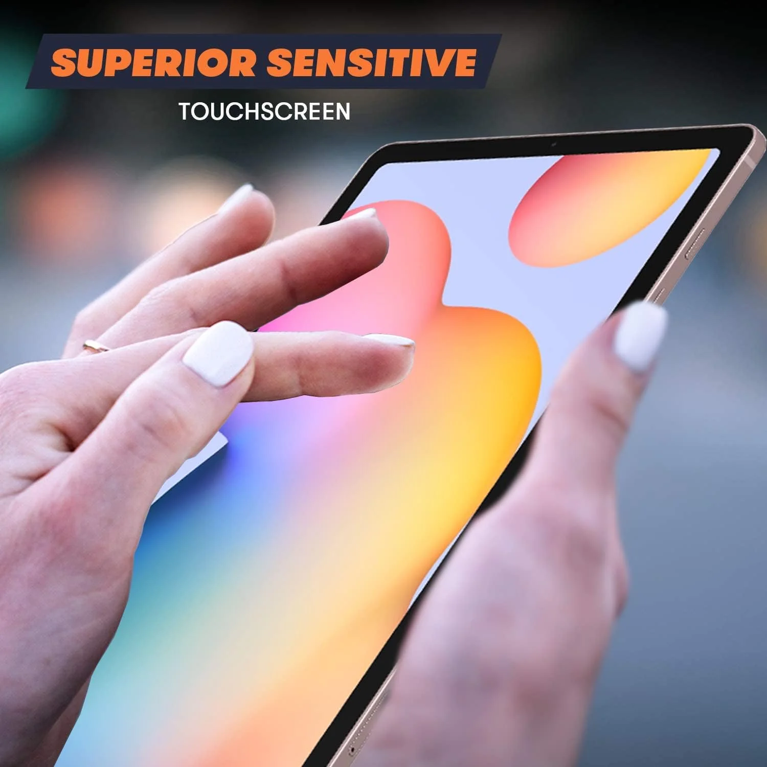 محافظ صفحه نمایش GOZOPO بسته 2 عددی برای تبلت سامسونگ گلکسی تب S6 لایت 10.4 اینچ 2020، 2022، 2024، محافظ صفحه نمایش شیشه ای حرارت دیده