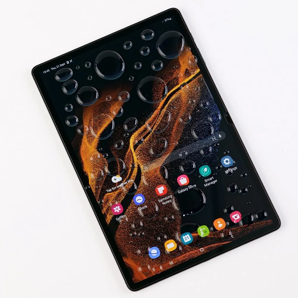 محافظ صفحه نمایش IBYWIND برای تبلت سامسونگ گلکسی تب S8+/S8 پلاس 12.4 اینچ (مناسب برای سامسونگ گلکسی تب S8/S8 اولترا نیست)، با 2 عدد شیشه حرارت دیده، [حسگر اثر انگشت، نصب آسان]