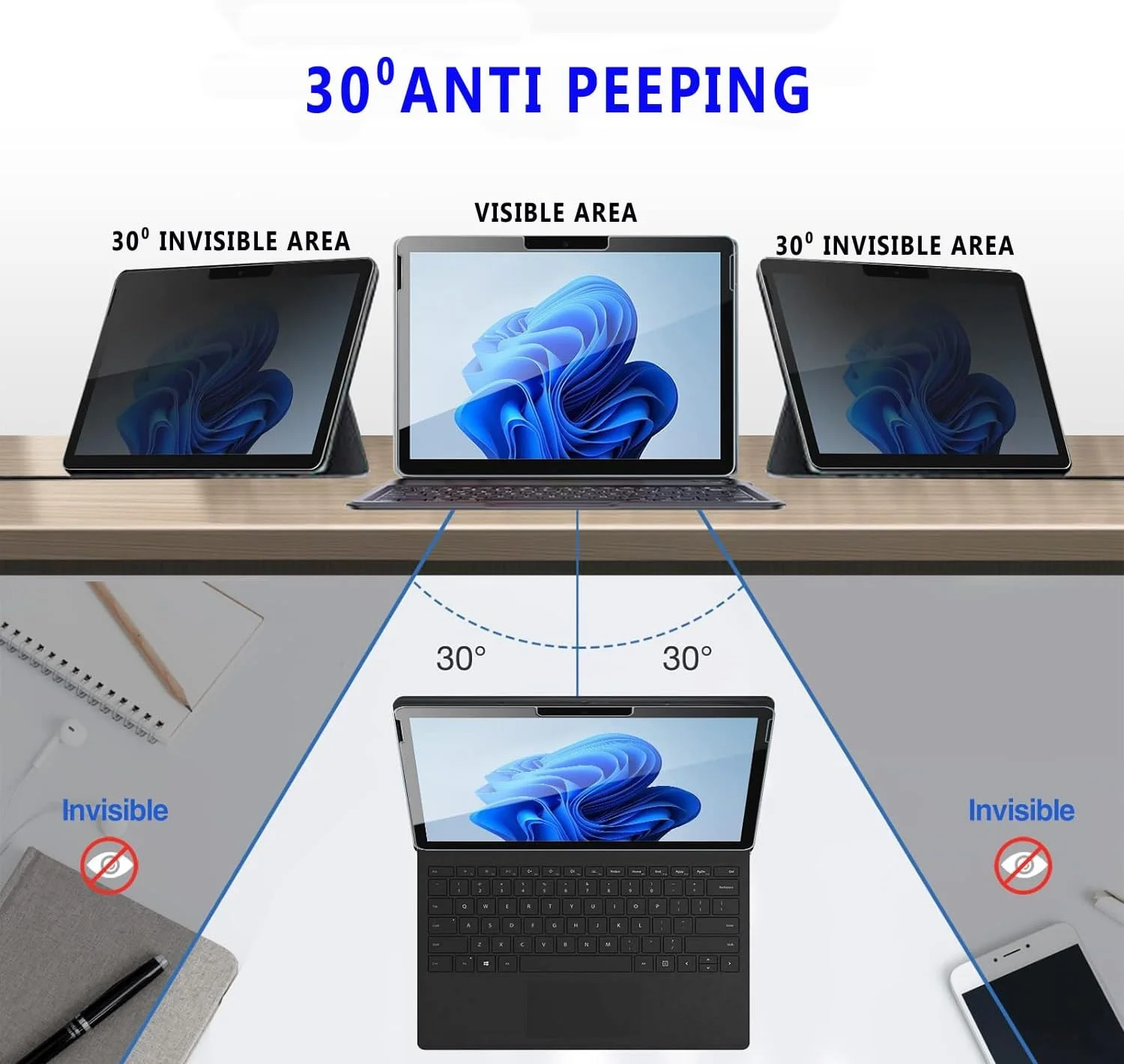 محافظ صفحه نمایش حریم خصوصی OXMAN، بسته 1 عددی، برای تبلت سامسونگ گلکسی تب A9 پلاس 11 اینچ 2023، شیشه حرارت دیده سازگار با قاب برای تبلت سامسونگ A9 پلاس/ A9+ 11 اینچ 5G (SM-X210/X216/X218)، شفاف