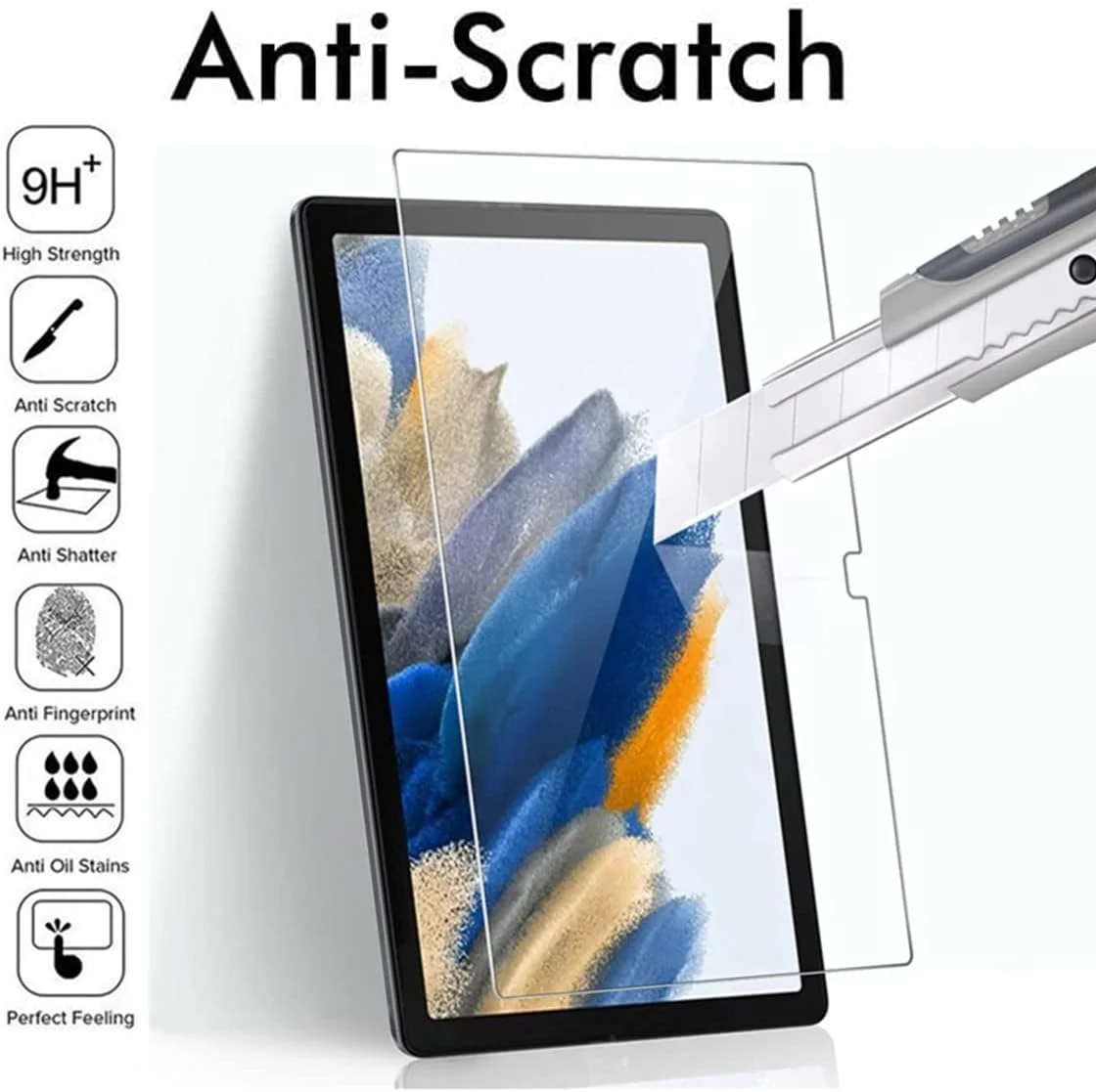 محافظ صفحه نمایش VIESUP برای تبلت سامسونگ گلکسی تب A8 با اندازه 10.5 اینچ (2021) مدل X200 - X205 - X207، [بسته 2 عددی] شیشه حرارت دیده با سختی 9H، فوق العاده شفاف و ضد خش برای صفحه نمایش تبلت گلکسی تب A8 10.5 اینچ (2021)