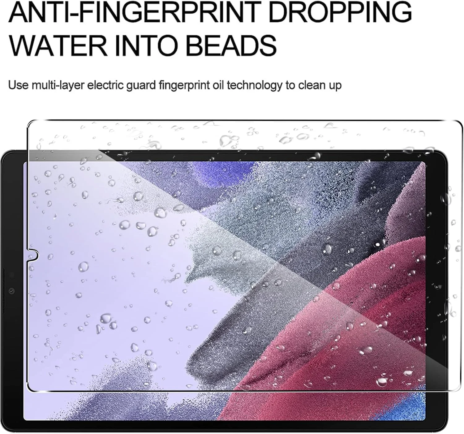 محافظ صفحه نمایش KUSINHOKA برای تبلت سامسونگ گلکسی تب A9 (8 اینچ)، [2 عدد] فیلم شیشه ای حرارت دیده ضد خش، سختی بالا، بدون حباب، محافظ صفحه نمایش شیشه ای حرارت دیده شفاف HD