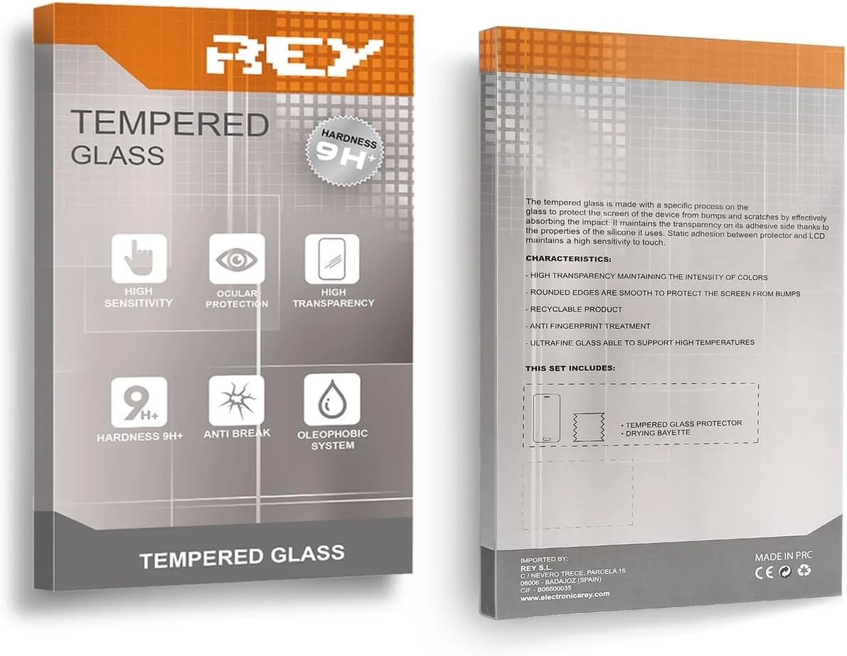 محافظ صفحه نمایش REY بسته 2 عددی برای تبلت سامسونگ گلکسی تب A9 8.7 اینچی، شیشه حرارت دیده ممتاز، تبلت