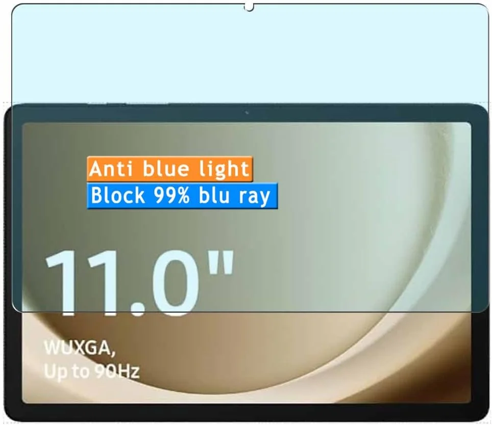 محافظ صفحه نمایش ضد نور آبی Vaxson بسته 2 عددی، سازگار با تبلت سامسونگ گلکسی تب A9 پلاس 11 اینچ، برچسب محافظ TPU فیلم [شیشه حرارت دیده نیست]