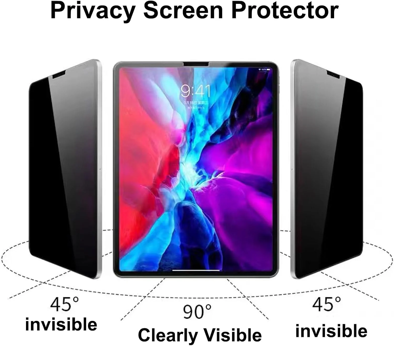 محافظ صفحه نمایش حریم خصوصی برای تبلت سامسونگ گلکسی تب S9 FE+ Plus/ S9 Plus/ S8 Plus/ S7 FE/ S7 Plus 12.4 اینچ، فیلم کاغذی ضد تابش نور آبی، فیلتر حریم خصوصی ضد جاسوسی - بسیار حساس/بدون حباب/HD محافظ صفحه نمایش حریم خصوصی برای تبلت سامسونگ گلکسی تب S9 FE+ Plus/ S9 Plus/ S8 Plus/ S7 FE/ S7 Plus 12.4 اینچ، فیلم کاغذی ضد تابش نور آبی، فیلتر حریم خصوصی ضد جاسوسی - بسیار حساس/بدون حباب/HD