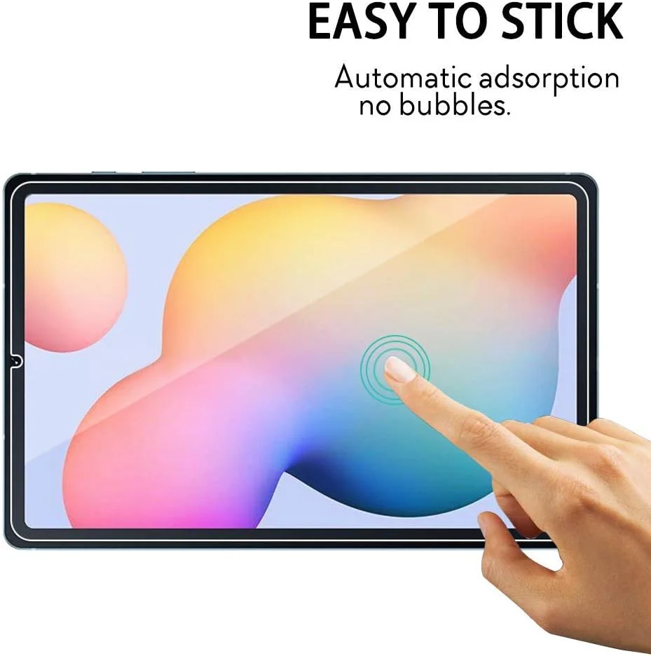 محافظ صفحه نمایش Janmitta AWH برای Samsung Galaxy Tab S6 Lite [بسته 2 عددی]، شیشه حرارت دیده 9H با وضوح بالا [فوق العاده نازک]، فیلم محافظ ضد حباب