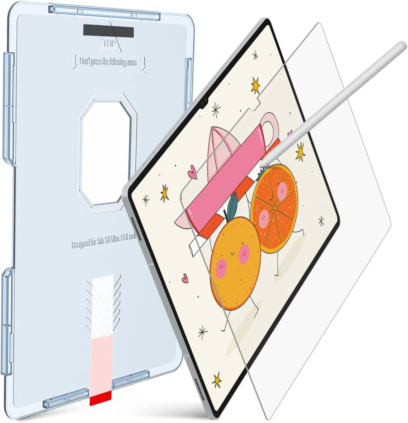 محافظ صفحه نمایش شیشه ای مات Silkfeel KCT برای تبلت سامسونگ گلکسی تب S9 Ultra / S8 Ultra سایز 14.6 اینچ مدل 2023/2022 (SM-X900/SM-X906/SM-X916B) [ابزار تراز خودکار] [شیشه حرارت دیده]