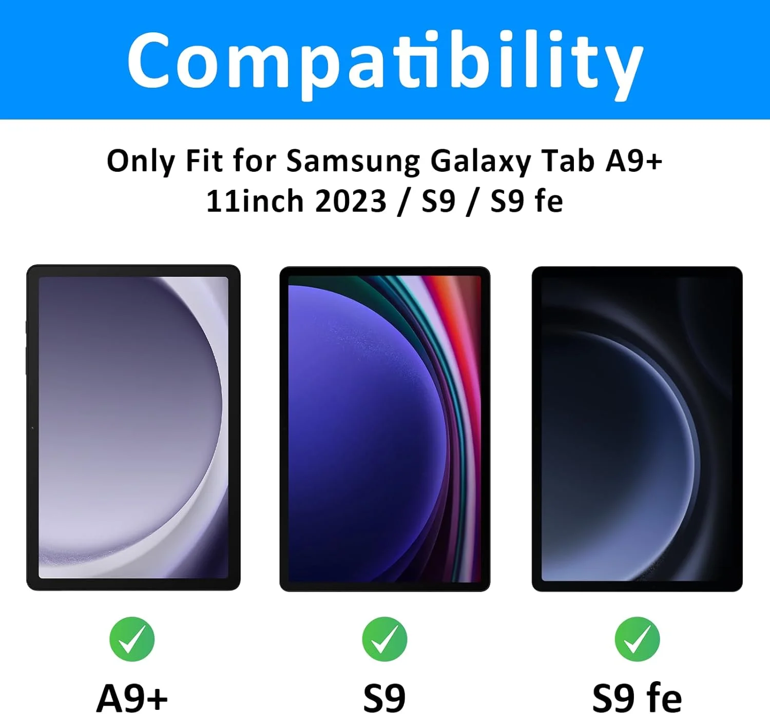 محافظ صفحه نمایش شیشه ای مات Ambison [بسته 2 عددی] سازگار با Samsung Galaxy Tab A9+/S10 Fe/S9 fe (11 اینچ مدل 2025)، ضد تابش نور و اثر انگشت/شیشه حرارت دیده/بدون حباب، مدل تبلت A9+/S9 fe