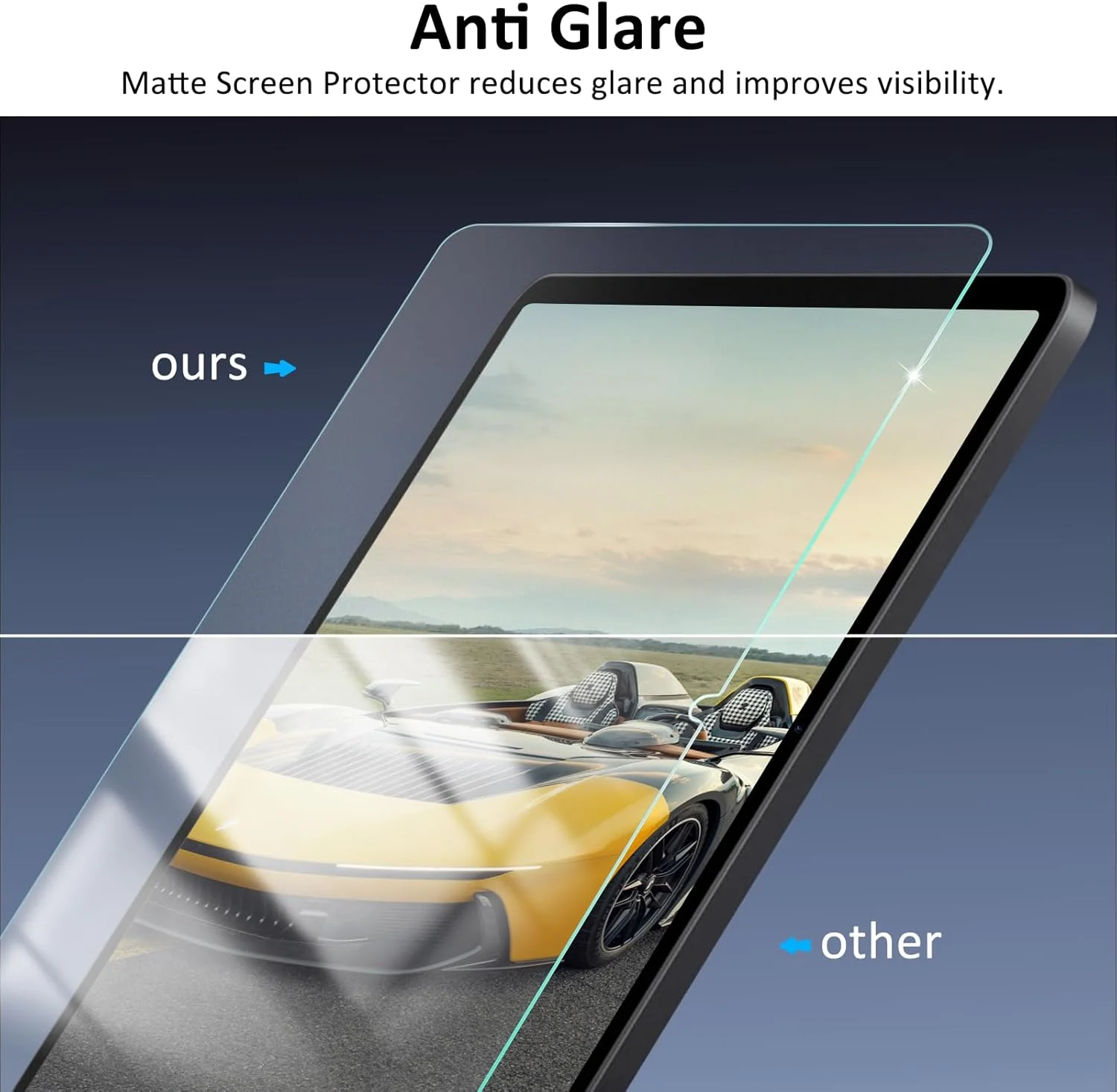 محافظ صفحه نمایش شیشه ای مات Ambison [بسته 2 عددی] سازگار با Samsung Galaxy Tab A9+/S10 Fe/S9 fe (11 اینچ مدل 2025)، ضد تابش نور و اثر انگشت/شیشه حرارت دیده/بدون حباب، مدل تبلت A9+/S9 fe