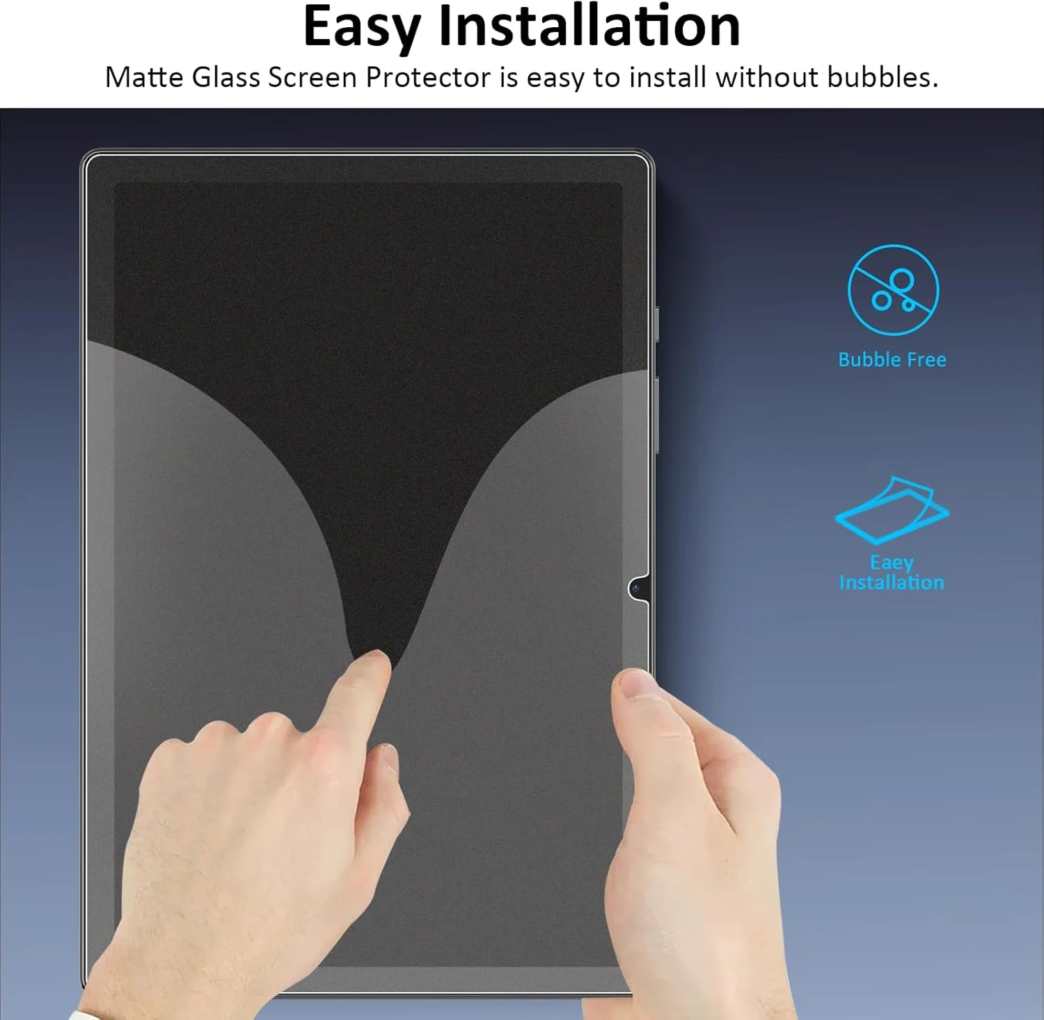 محافظ صفحه نمایش شیشه ای مات Ambison [بسته 2 عددی] سازگار با Samsung Galaxy Tab A9+/S10 Fe/S9 fe (11 اینچ مدل 2025)، ضد تابش نور و اثر انگشت/شیشه حرارت دیده/بدون حباب، مدل تبلت A9+/S9 fe