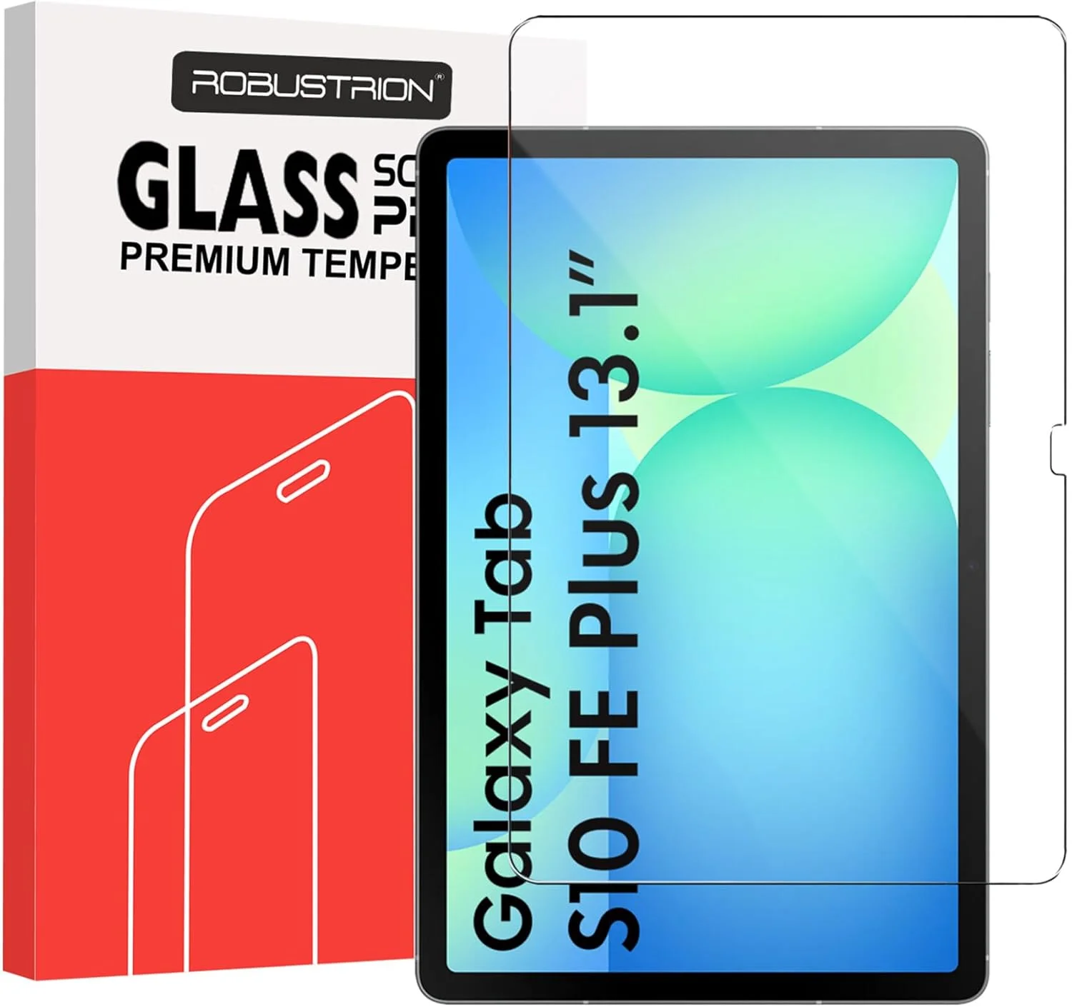 محافظ صفحه نمایش شیشه ای حرارت دیده Robustrion برای تبلت سامسونگ گلکسی تب S10 FE Plus با اندازه 13.1 اینچ