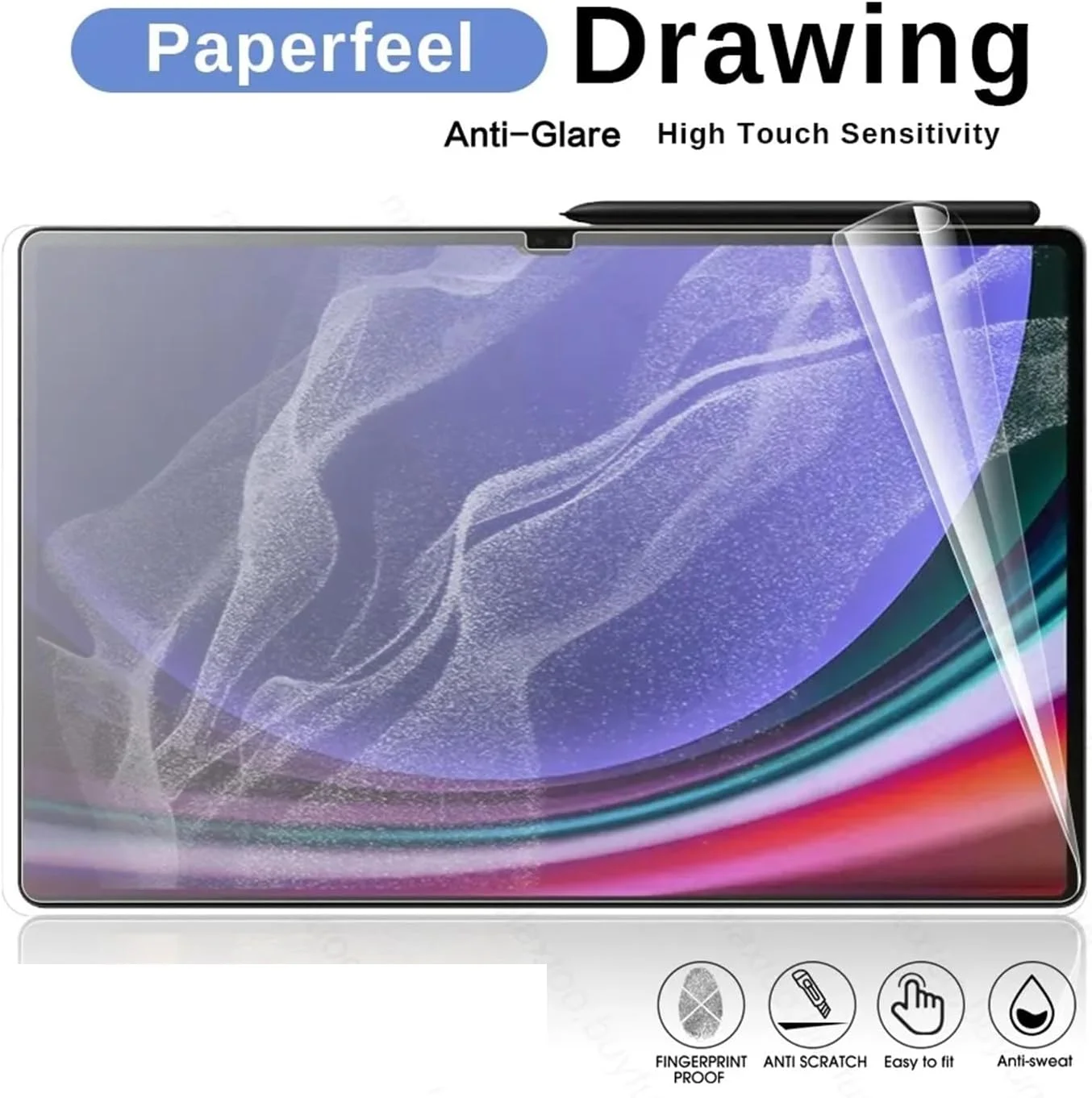 محافظ صفحه نمایش تبلت لوکیون (2 عدد) - سازگار با تبلت سامسونگ گلکسی تب S9 Ultra (14.6 اینچ) - فیلم نرم، ضد خش، بدون حباب