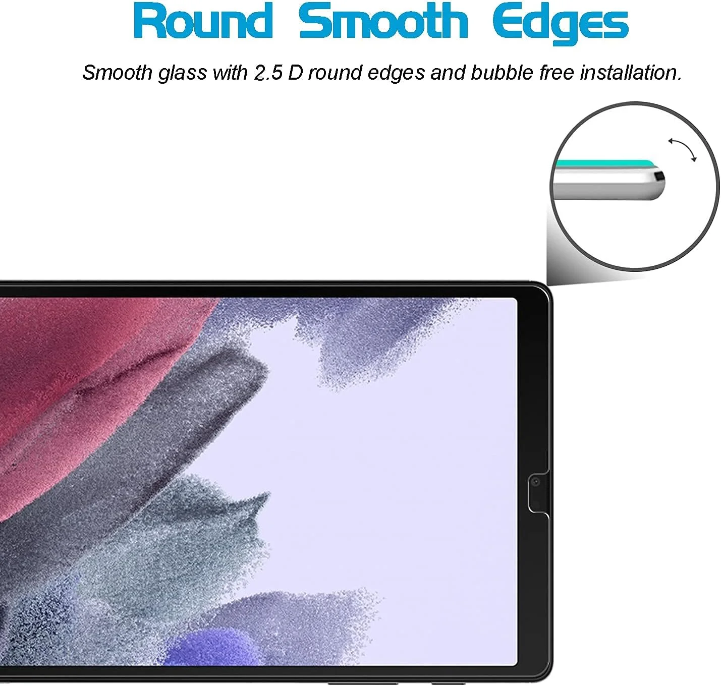 محافظ صفحه نمایش [2 عددی] XunyLyee سازگار با Samsung Galaxy Tab A7 Lite -T220/-T225، فیلم شیشه ای حرارت دیده برای تبلت Galaxy Tab A7 Lite 2021 ضد خش نصب آسان