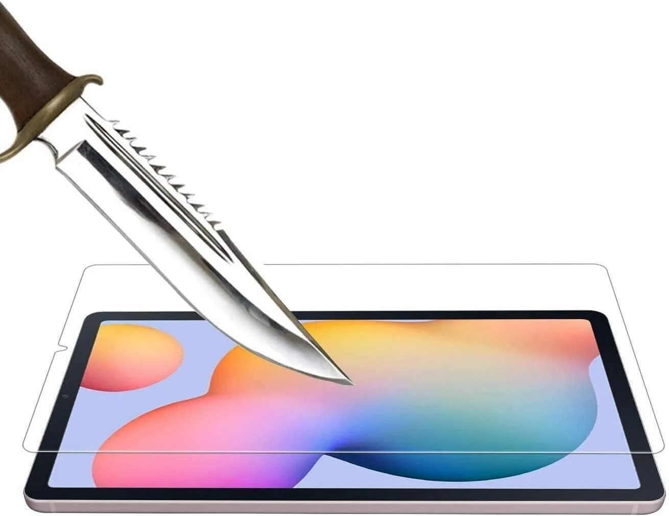 محافظ صفحه نمایش AWH، بسته 2 عددی، سازگار با تبلت سامسونگ گلکسی تب S6 Lite (SM-P610 / SM-P615)، شیشه حرارت دیده ممتاز با سختی 9H و لبه گرد 2.5D برای تبلت 10.4 اینچی سامسونگ گلکسی تب S6 Lite، (2 عدد)