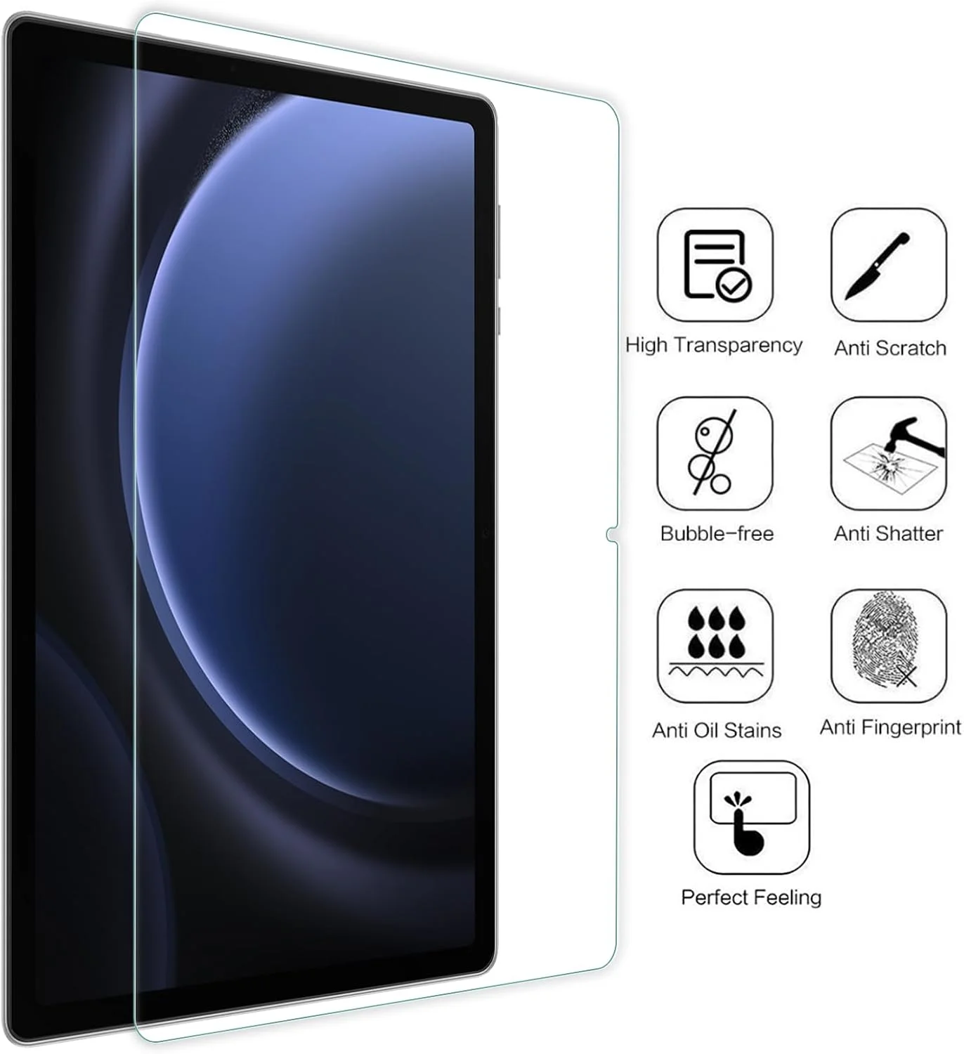 بسته 2 عددی محافظ صفحه نمایش WD&CD سازگار با Samsung Galaxy Tab S10 Lite/S9 FE/S10 F/S9 10.9 اینچ، محافظ صفحه نمایش شیشه ای حرارت دیده 2.5D، سختی 9H، ضد خش، بدون حباب بسته 2 عددی محافظ صفحه نمایش WD&CD سازگار با Samsung Galaxy Tab S10 Lite/S9 FE/S10 F/S9 10.9 اینچ، محافظ صفحه نمایش شیشه ای حرارت دیده 2.5D، سختی 9H، ضد خش، بدون حباب