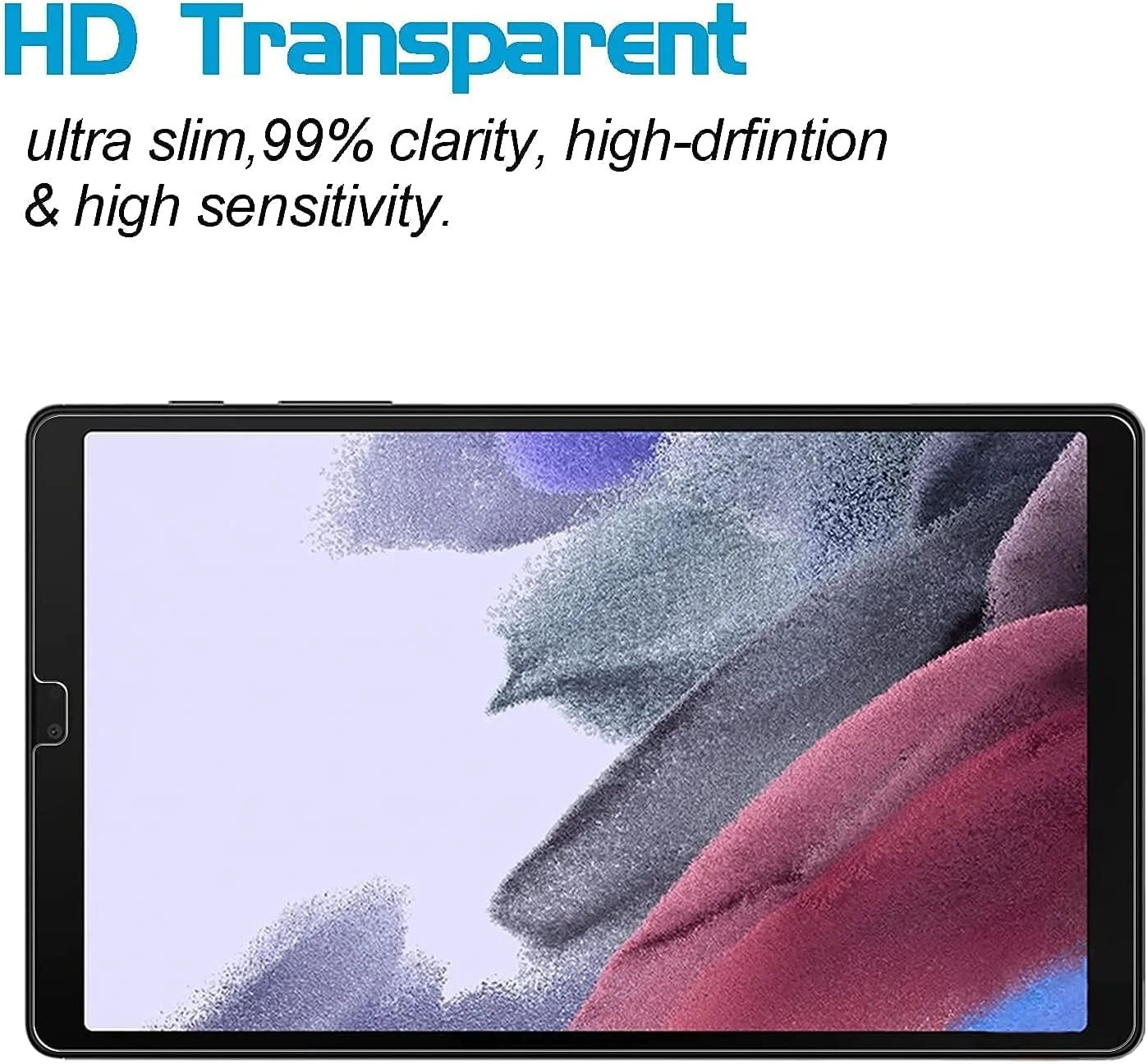 محافظ صفحه نمایش شیشه ای AWH [بسته 2 عددی] برای تبلت سامسونگ گلکسی تب A7 لایت SM-T220/SM-T225، ضد اثر انگشت، ضد خش، پوشش کامل صفحه نمایش بدون حباب (مناسب برای تبلت گلکسی تب A7 لایت 8.7 اینچی 2021).