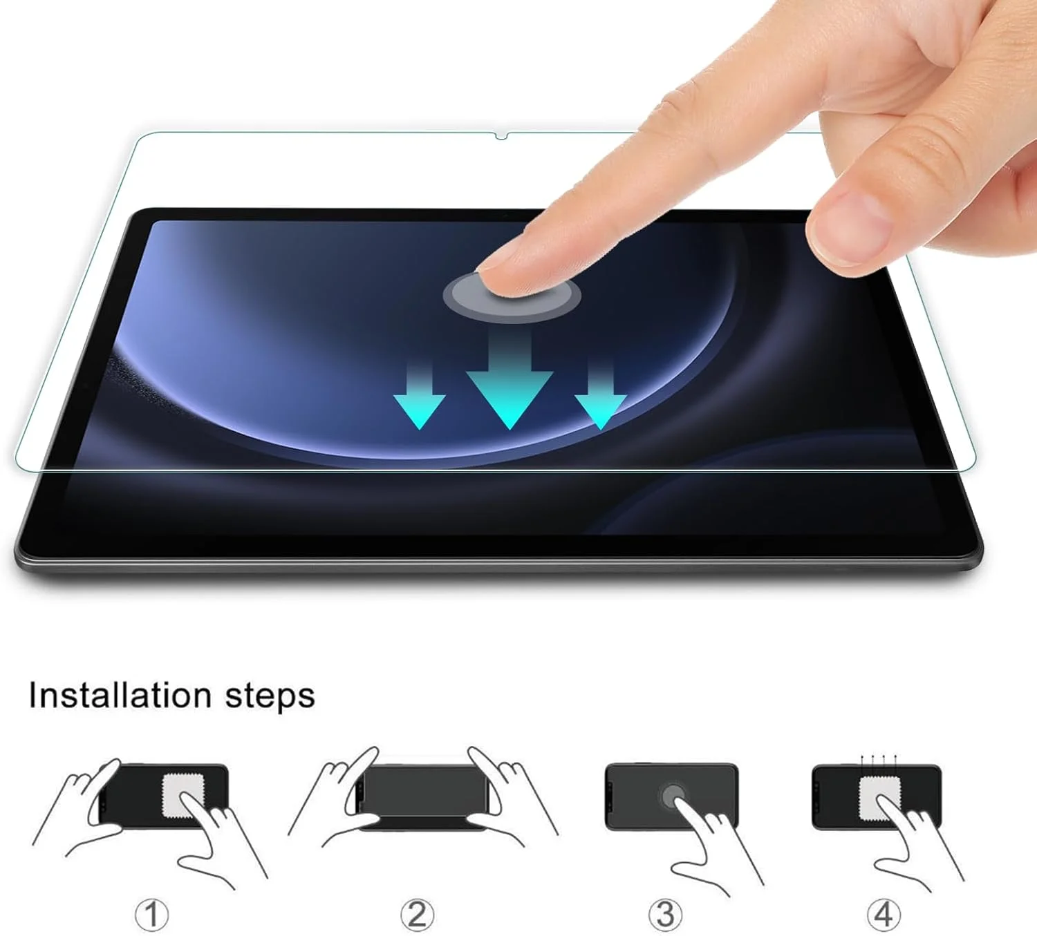 بسته 2 عددی محافظ صفحه نمایش WD&CD سازگار با Samsung Galaxy Tab S10 Lite/S9 FE/S10 F/S9 10.9 اینچ، محافظ صفحه نمایش شیشه ای حرارت دیده 2.5D، سختی 9H، ضد خش، بدون حباب بسته 2 عددی محافظ صفحه نمایش WD&CD سازگار با Samsung Galaxy Tab S10 Lite/S9 FE/S10 F/S9 10.9 اینچ، محافظ صفحه نمایش شیشه ای حرارت دیده 2.5D، سختی 9H، ضد خش، بدون حباب