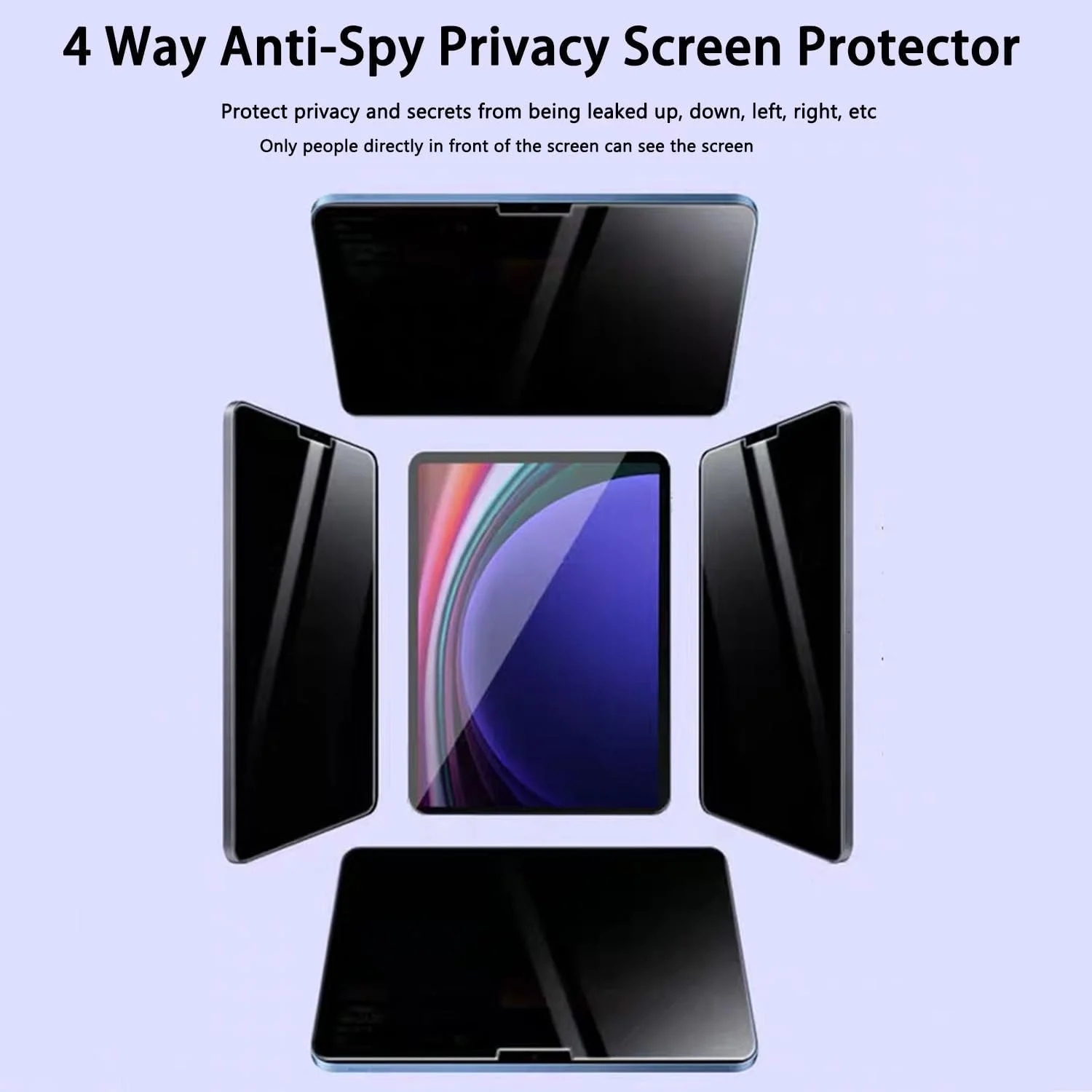 محافظ صفحه نمایش حریم خصوصی 360 درجه BLCshine برای تبلت سامسونگ گلکسی تب S10 Ultra 14.6 اینچ (2024) SM-X920 SM-X926B SM-X926N SM-X920N، فیلتر حریم خصوصی ضد جاسوسی، ضد تابش نور آبی، مات PET [غیر شیشه ای]