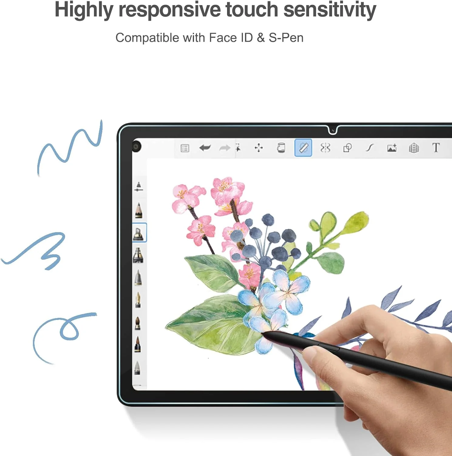 محافظ صفحه نمایش ProCase بسته 2 عددی برای تبلت Galaxy Tab A9 Plus 11 اینچ 2023 + محافظ لنز دوربین بسته 2 عددی همرنگ تبلت، فیلم شیشه ای حرارت دیده HD برای Tab A9+ 5G 11 اینچی مدل SM-X210/X216/X218 - نقره ای