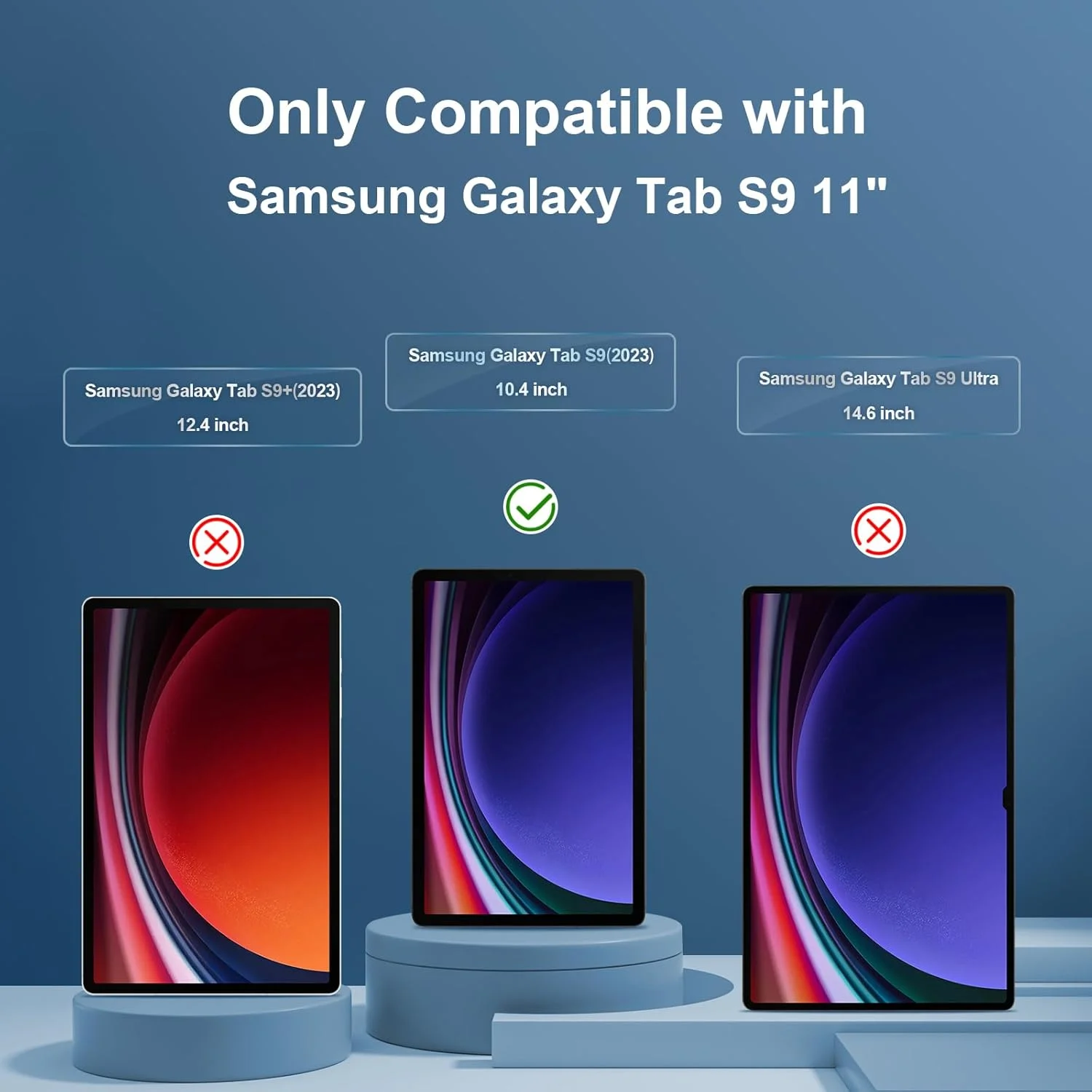 محافظ صفحه نمایش GiiYoon، 2 عدد، سازگار با تبلت سامسونگ گلکسی تب S9 11 اینچ 2023، محافظ صفحه نمایش شیشه ای حرارت دیده با سختی 9H، [نصب آسان] [مقاوم در برابر خراش] [بدون حباب] فیلم محافظ