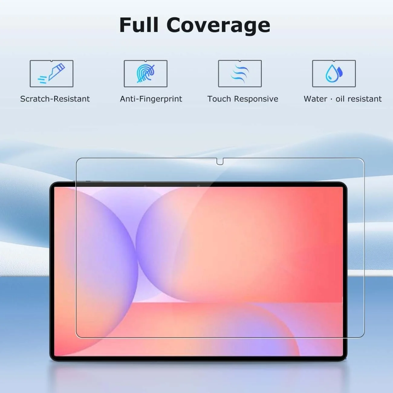 محافظ صفحه نمایش SKEIDO برای Samsung Galaxy Tab S11 11 اینچ 2025 (SM-X730/X736)، فیلم شیشه ای سخت با سختی 9H، فوق العاده مقاوم در برابر شکستن و بدون حباب برای Samsung Tab S11 11 اینچی (1 عدد)