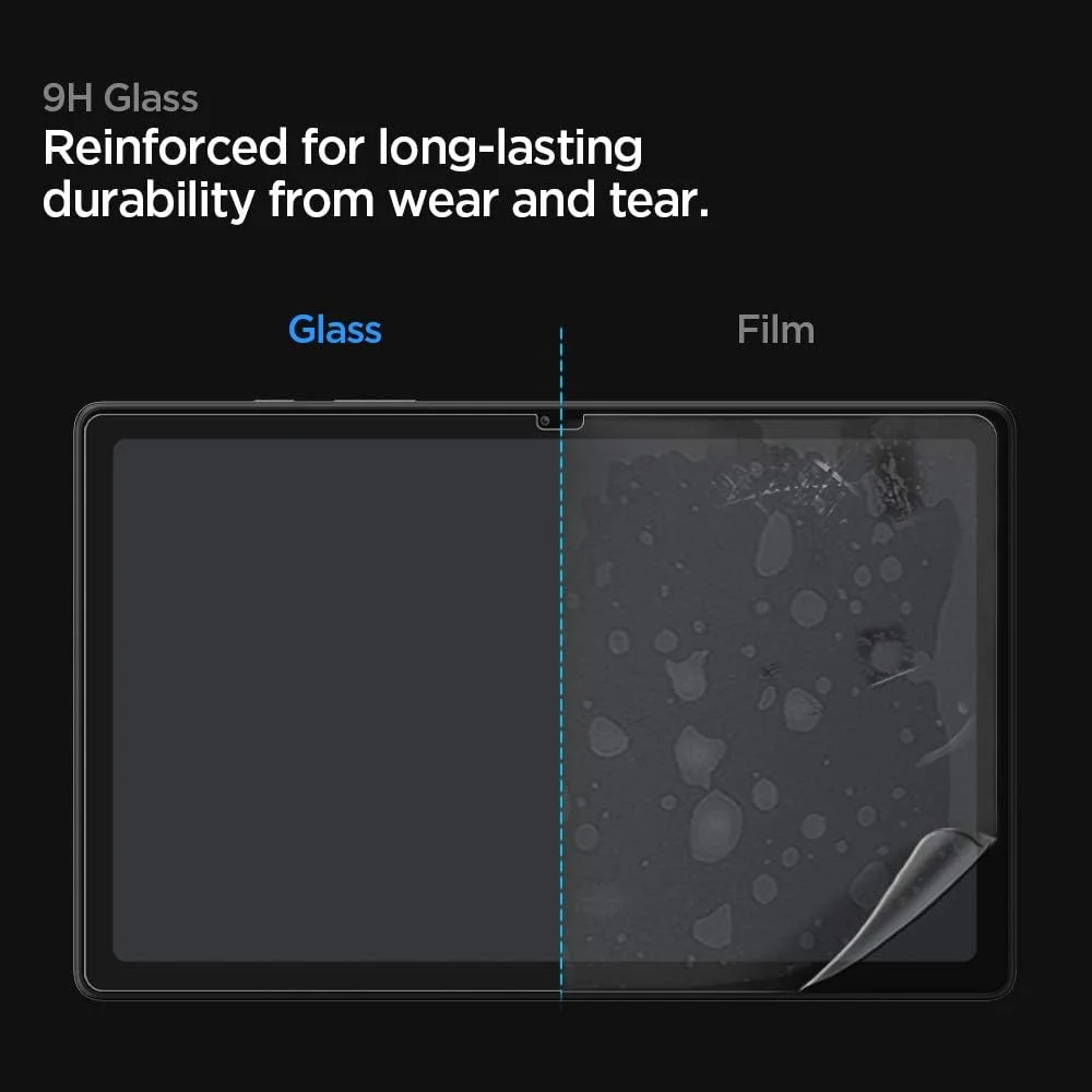 محافظ صفحه نمایش شیشه ای حرارت دیده Spigen [GLAStR EZ Fit] طراحی شده برای Samsung Galaxy Tab A7 (2020) [سازگار با قاب]
