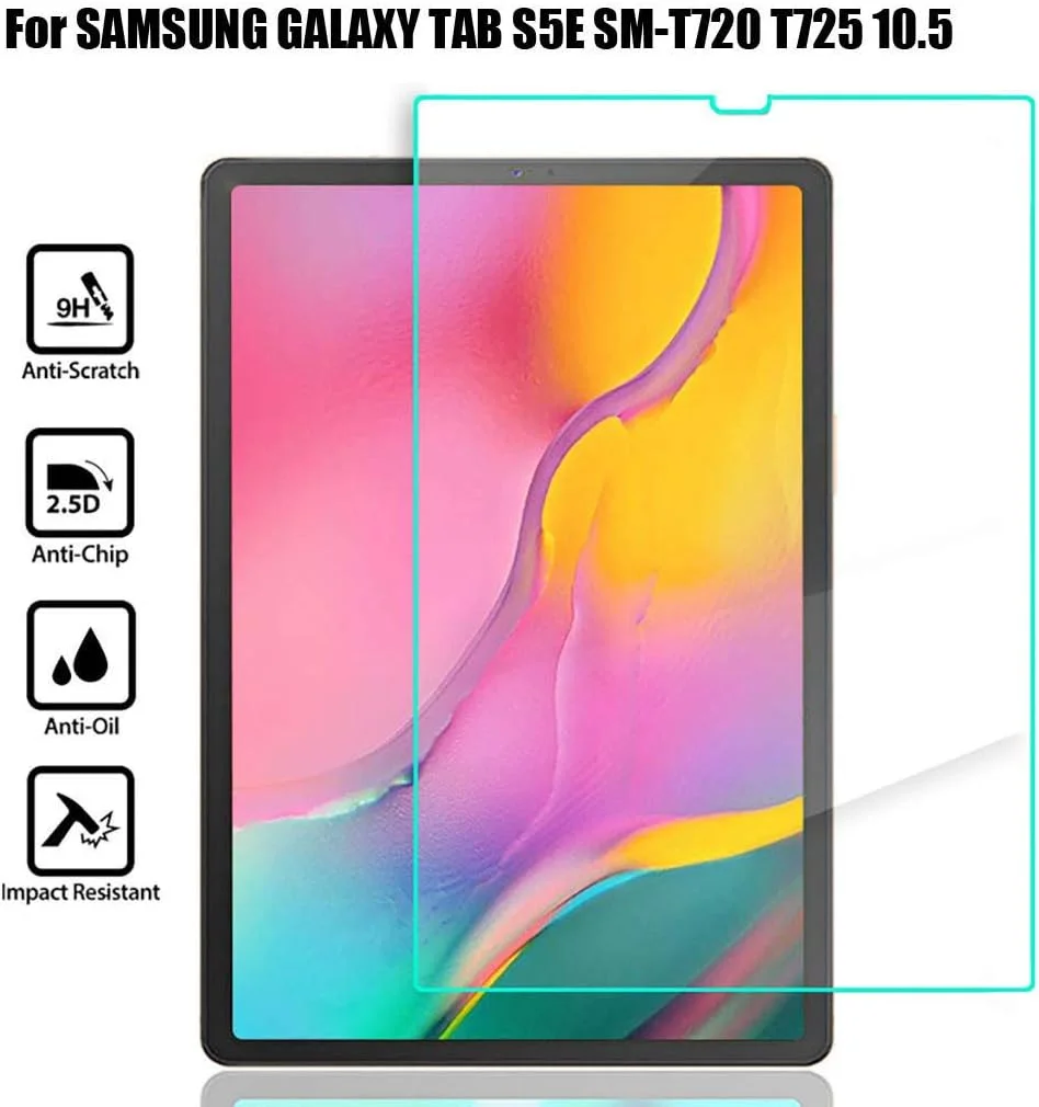 محافظ صفحه نمایش شیشه ای حرارت دیده برای تبلت سامسونگ گلکسی TAB S5E SM-T720 T725 10.5 اینچ