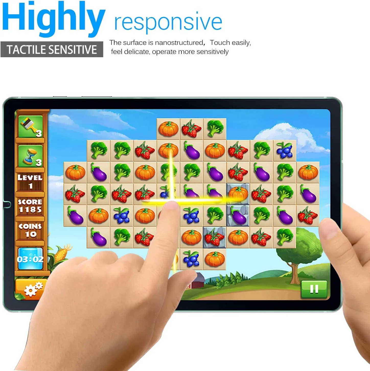 محافظ صفحه نمایش IVSO برای تبلت سامسونگ گلکسی تب S6 Lite 10.4 اینچ، محافظ صفحه نمایش شیشه ای شفاف برای تبلت سامسونگ گلکسی تب S6 Lite 10.4 اینچ (شفاف (1 عددی))