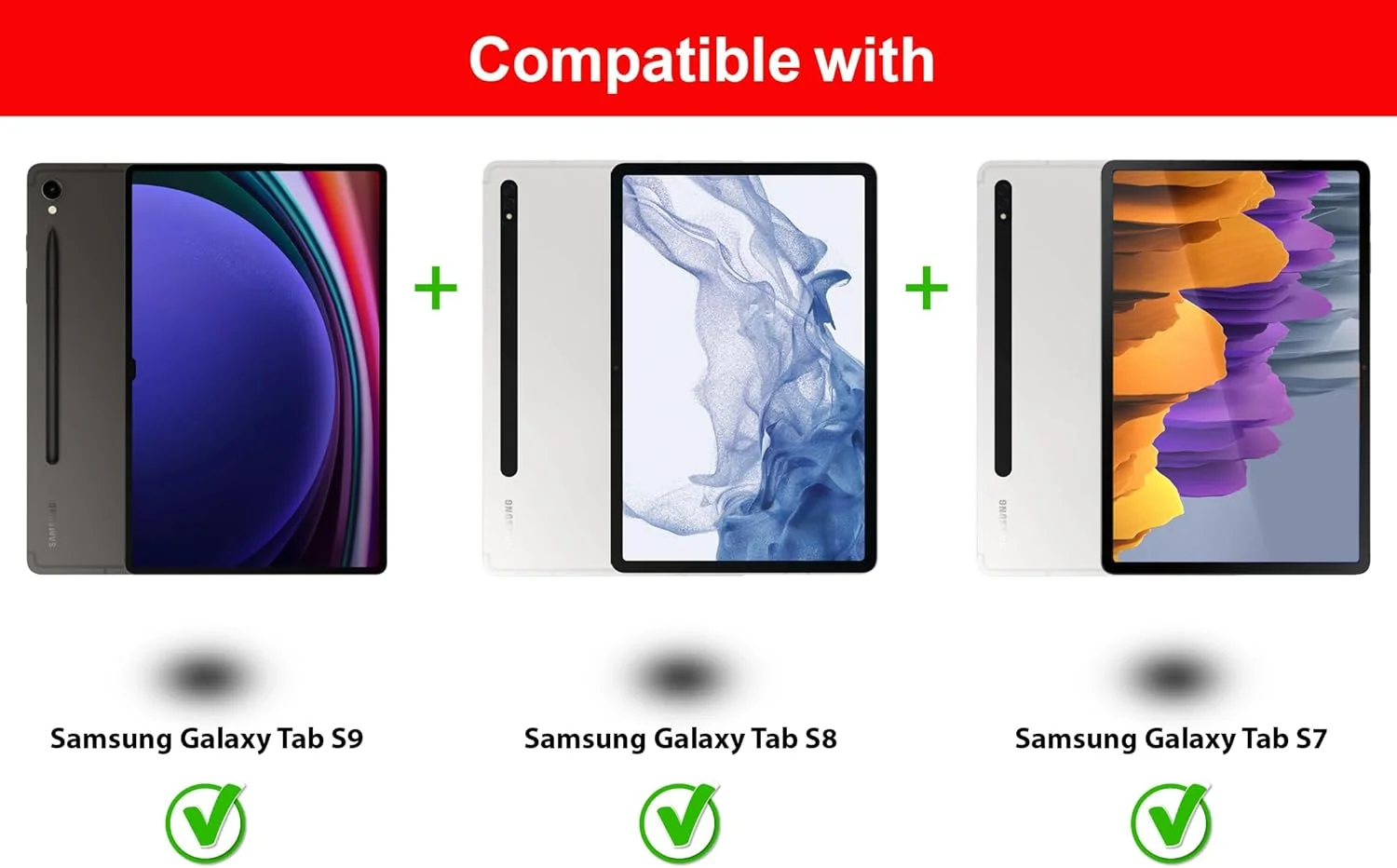 محافظ صفحه نمایش Al-HuTrusHi سازگار با Samsung Galaxy Tab S9 [2023] / S8 [2022] / S7 [2020]، [11.0 اینچ]، فیلم شیشه ای سخت با سختی 9H [پوشش کامل HD] [نصب آسان]