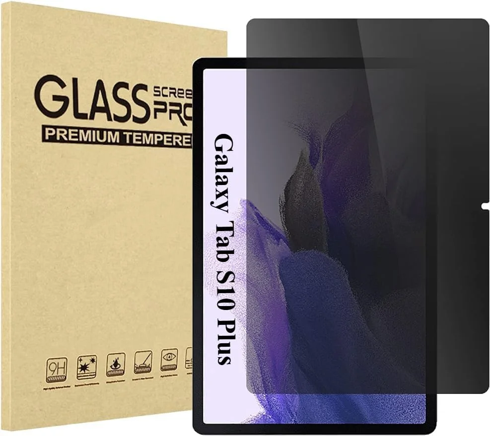 محافظ صفحه نمایش حریم خصوصی Gruattreay سازگار با تبلت سامسونگ گلکسی تب S10 پلاس/تب S10+ 12.4 اینچ (2024)، محافظ صفحه نمایش شیشه ای حرارت دیده ضد جاسوسی محافظ صفحه نمایش حریم خصوصی Gruattreay سازگار با تبلت سامسونگ گلکسی تب S10 پلاس/تب S10+ 12.4 اینچ (2024)، محافظ صفحه نمایش شیشه ای حرارت دیده ضد جاسوسی