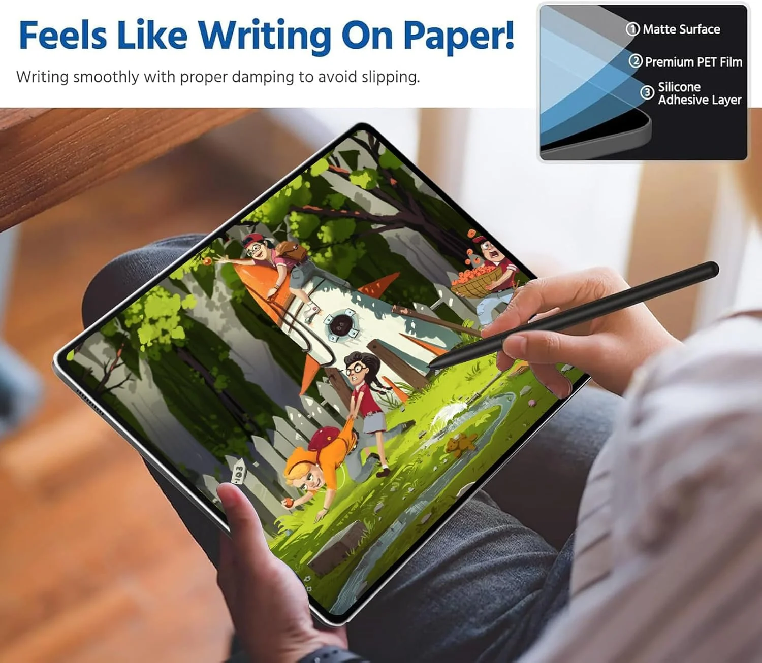 محافظ صفحه نمایش کاغذی تبلت Lukione بسته 2 عددی سازگار با Samsung Galaxy Tab S10 Ultra [14.6 اینچ نسخه 2024]، فیلم نرم طراحی و نوشتن شبیه کاغذ، ضد خش و بدون حباب (14.6 اینچ)