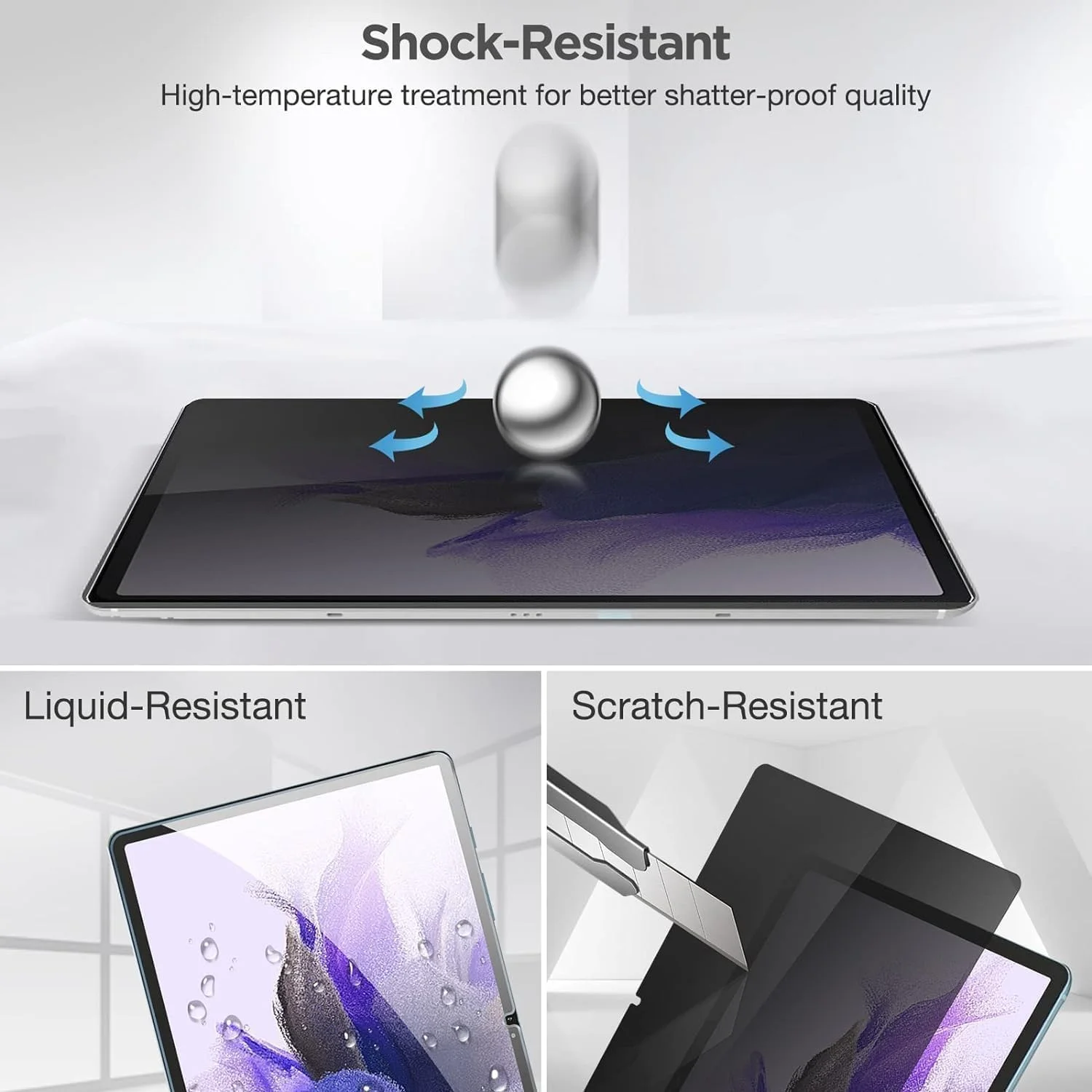 محافظ صفحه نمایش حریم خصوصی Gruattreay سازگار با تبلت سامسونگ گلکسی تب S10 پلاس/تب S10+ 12.4 اینچ (2024)، محافظ صفحه نمایش شیشه ای حرارت دیده ضد جاسوسی محافظ صفحه نمایش حریم خصوصی Gruattreay سازگار با تبلت سامسونگ گلکسی تب S10 پلاس/تب S10+ 12.4 اینچ (2024)، محافظ صفحه نمایش شیشه ای حرارت دیده ضد جاسوسی