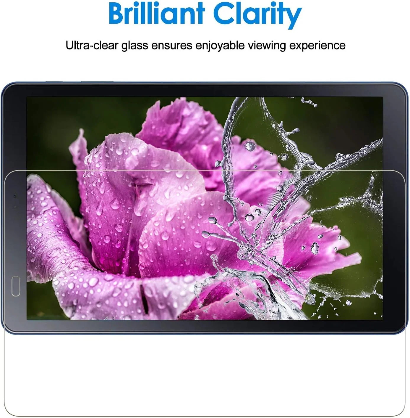 محافظ صفحه نمایش 10.5 اینچی Al-HuTrusHi Samsung Galaxy Tab A، [شیشه حرارت دیده] ضد خش، بدون حباب، شفاف HD، برای Samsung Galaxy Tab A 10.5 2018 (SM-T590 / T595 / T597)