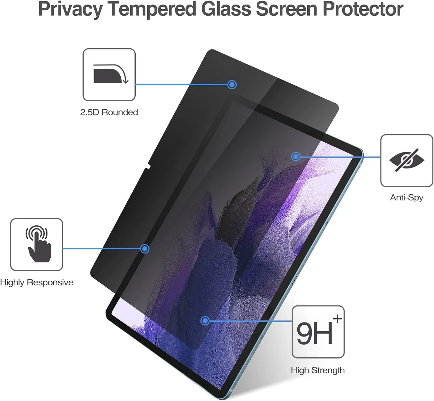 محافظ صفحه نمایش حریم خصوصی Gruattreay سازگار با Samsung Galaxy Tab S10 Ultra 2024 14.6 اینچ (SM-X920/X926)، محافظ صفحه شیشه ای حرارت دیده ضد جاسوسی محافظ صفحه نمایش حریم خصوصی Gruattreay سازگار با Samsung Galaxy Tab S10 Ultra 2024 14.6 اینچ (SM-X920/X926)، محافظ صفحه شیشه ای حرارت دیده ضد جاسوسی