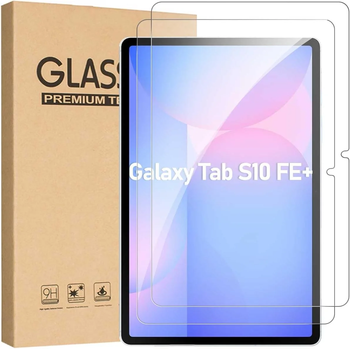 [بسته 2 عددی] محافظ صفحه نمایش T Tersely برای تبلت سامسونگ گلکسی تب S10 FE+/S10 FE پلاس 13.1 اینچ نسخه 2025، فیلم محافظ صفحه نمایش شیشه ای سخت HD با سختی 9H ممتاز