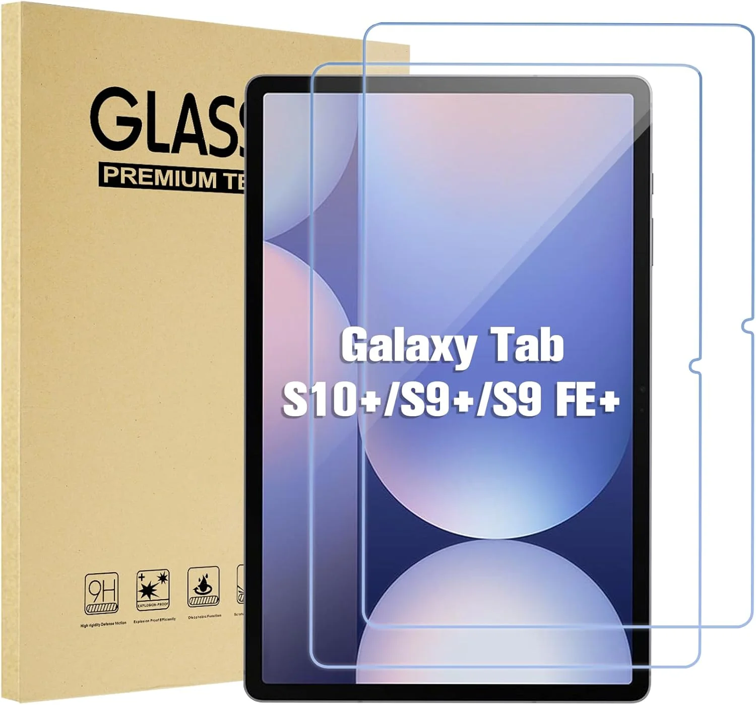 محافظ صفحه نمایش ProCase بسته 2 عددی برای گلکسی تب S9 FE+ پلاس/تب S9+ پلاس 12.4 اینچ 2023، محافظ فیلم شیشه ای سخت 9H HD شفاف برای تبلت 12.4 اینچی گلکسی S9+ /S9 FE+ (SM-X610 X810) محافظ صفحه نمایش ProCase بسته 2 عددی برای گلکسی تب S9 FE+ پلاس/تب S9+ پلاس 12.4 اینچ 2023، محافظ فیلم شیشه ای سخت 9H HD شفاف برای تبلت 12.4 اینچی گلکسی S9+ /S9 FE+ (SM-X610 X810)