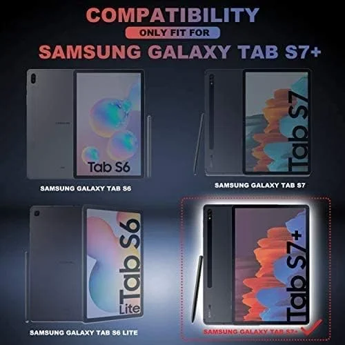 محافظ صفحه نمایش شیشه ای تمپرد Al-Hutrushi برای تبلت سامسونگ گلکسی تب S7+ / S7 پلاس 12.4 اینچ مدل 2020 Sm-T970 / T975 / T976