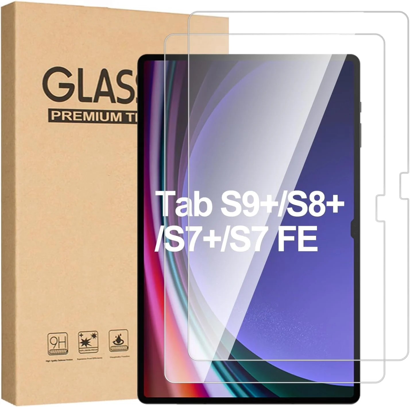 محافظ صفحه نمایش Muzz بسته 2 عددی - مناسب برای گلکسی تب S8 پلاس/تب S7 Fe/تب S7 پلاس 12.4 اینچ، شیشه حرارت دیده با سختی 9H، فیلم شفاف HD برای SM-X800/X806/T730/T736/T970/T975/T976/T978 (2) محافظ صفحه نمایش Muzz بسته 2 عددی - مناسب برای گلکسی تب S8 پلاس/تب S7 Fe/تب S7 پلاس 12.4 اینچ، شیشه حرارت دیده با سختی 9H، فیلم شفاف HD برای SM-X800/X806/T730/T736/T970/T975/T976/T978 (2)