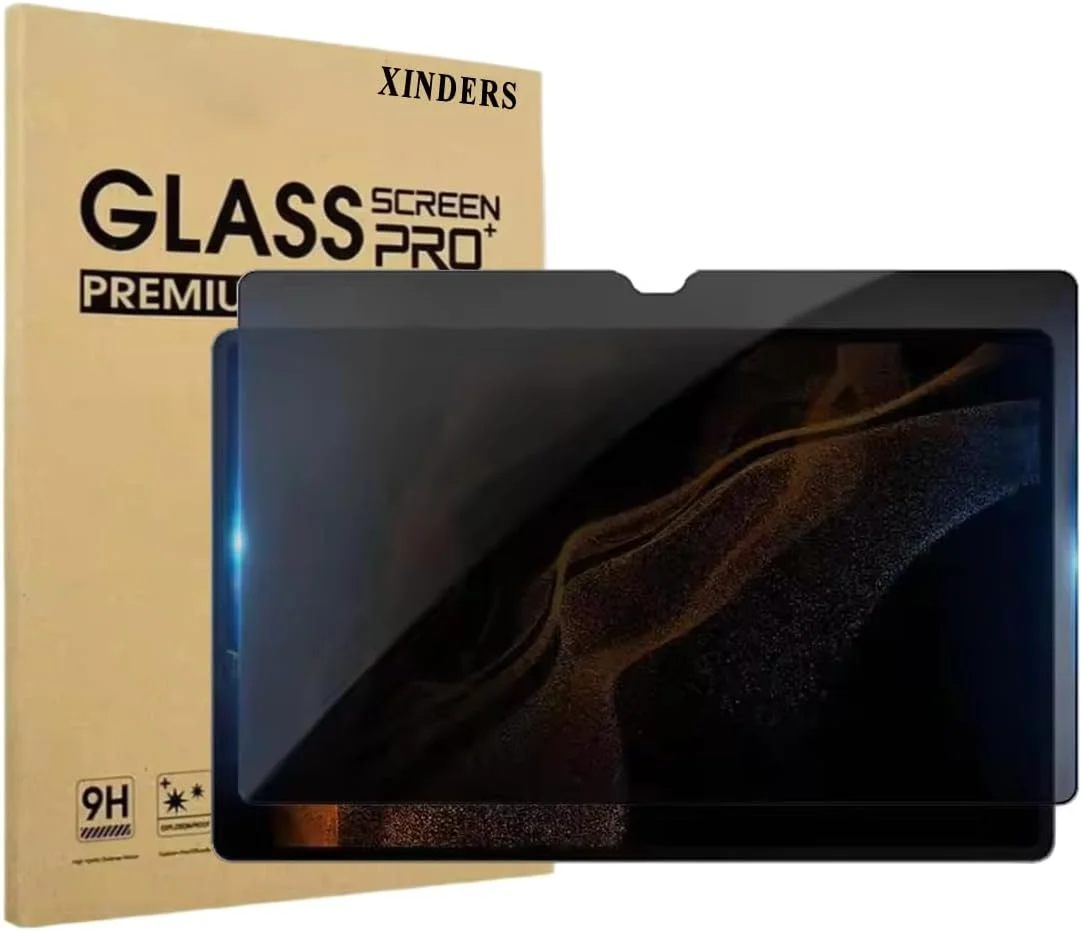 محافظ صفحه نمایش حریم خصوصی XINDERS برای گلکسی تب S9 FE+ پلاس/ S9 پلاس/ S8 پلاس/ S7 FE/ S7 پلاس 12.4 اینچ، شیشه حرارت دیده ضد جاسوسی برای تبلت سامسونگ SM-X610/X810/X800/T730/T970، 1 عدد محافظ صفحه نمایش حریم خصوصی XINDERS برای گلکسی تب S9 FE+ پلاس/ S9 پلاس/ S8 پلاس/ S7 FE/ S7 پلاس 12.4 اینچ، شیشه حرارت دیده ضد جاسوسی برای تبلت سامسونگ SM-X610/X810/X800/T730/T970، 1 عدد