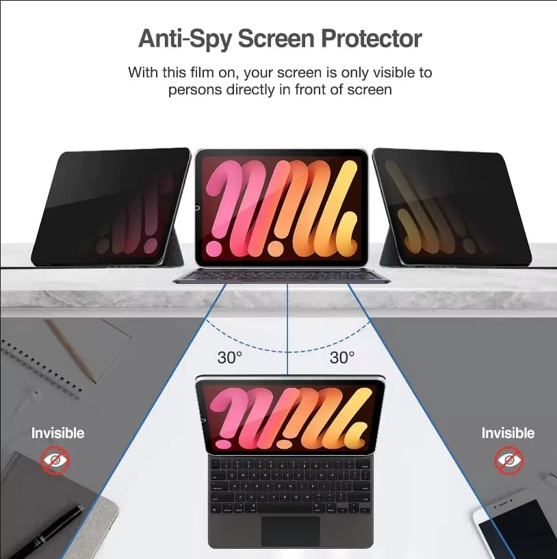 محافظ صفحه نمایش حریم خصوصی XINDERS برای گلکسی تب S9 FE+ پلاس/ S9 پلاس/ S8 پلاس/ S7 FE/ S7 پلاس 12.4 اینچ، شیشه حرارت دیده ضد جاسوسی برای تبلت سامسونگ SM-X610/X810/X800/T730/T970، 1 عدد محافظ صفحه نمایش حریم خصوصی XINDERS برای گلکسی تب S9 FE+ پلاس/ S9 پلاس/ S8 پلاس/ S7 FE/ S7 پلاس 12.4 اینچ، شیشه حرارت دیده ضد جاسوسی برای تبلت سامسونگ SM-X610/X810/X800/T730/T970، 1 عدد