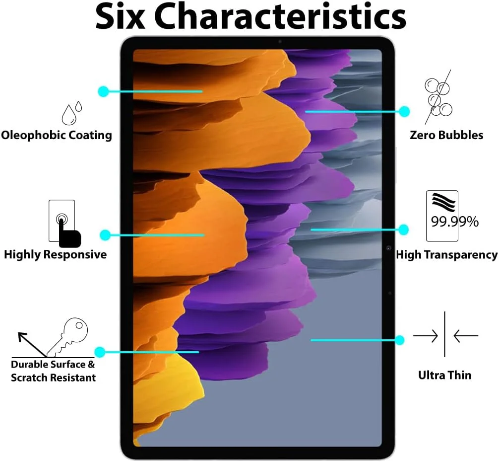 محافظ صفحه نمایش شیشه ای حرارت دیده Al-HuTrusHi برای تبلت سامسونگ گلکسی تب S7، سختی 9H، لبه گرد 2.5D، مناسب برای سامسونگ گلکسی تب S7 11 اینچ 2020 مدل SM-T870 / T875 محافظ صفحه نمایش شیشه ای حرارت دیده Al-HuTrusHi برای تبلت سامسونگ گلکسی تب S7، سختی 9H، لبه گرد 2.5D، مناسب برای سامسونگ گلکسی تب S7 11 اینچ 2020 مدل SM-T870 / T875