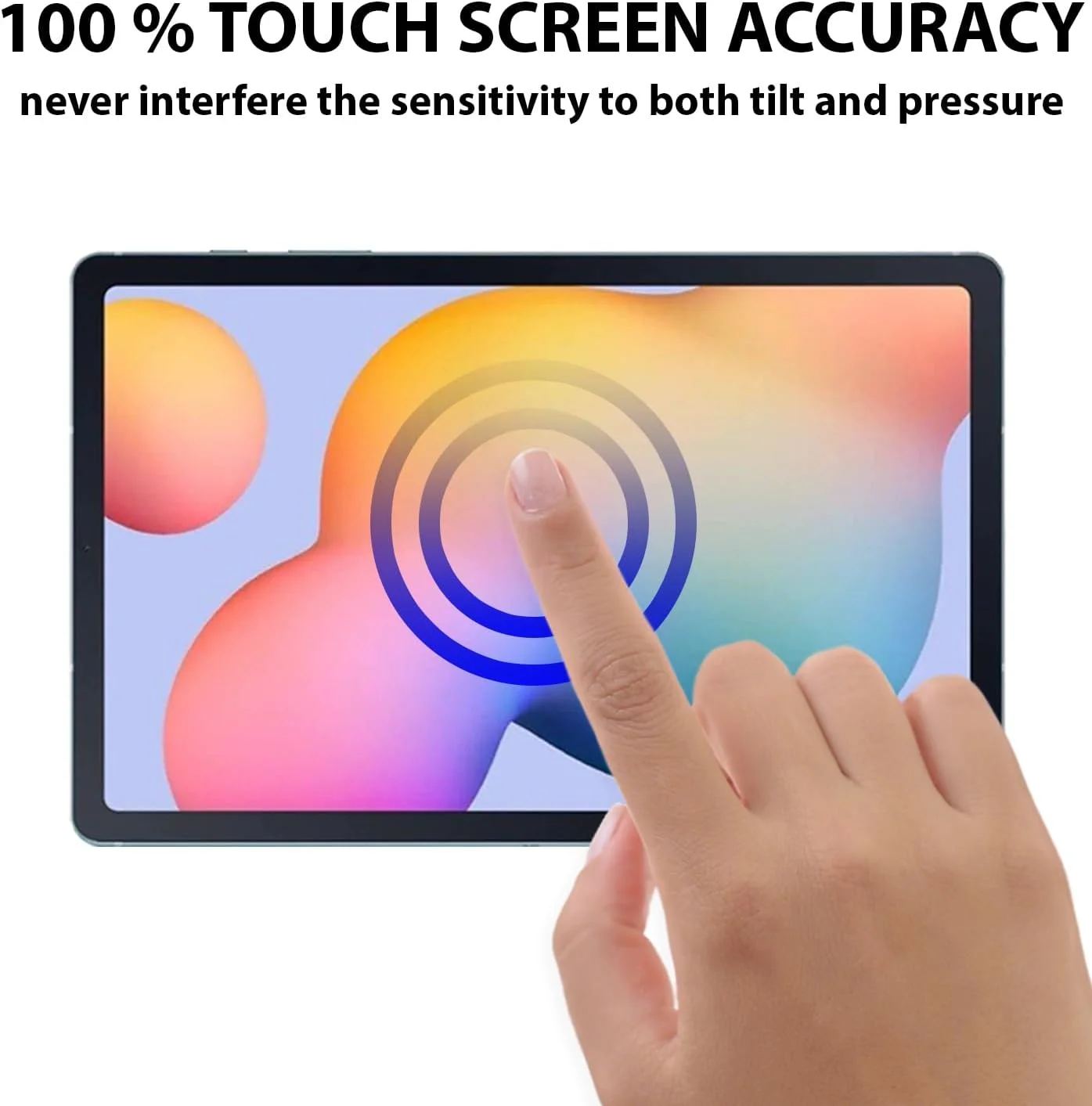 محافظ صفحه نمایش Al-HuTrusHi سازگار با Samsung Galaxy Tab S6 Lite، محافظ شیشه ای حرارت دیده با وضوح بالا، فوق العاده نازک و ضد حباب برای Tab S6" (2024/2020/2022) - [1 عدد]