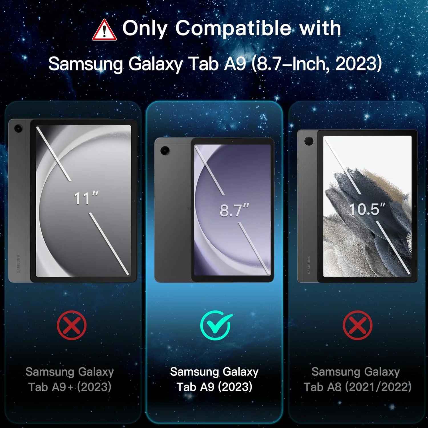 محافظ صفحه نمایش JETech برای تبلت سامسونگ گلکسی Tab A11 / Tab A9 8.7 اینچی 2025/2023 به همراه قاب نصب آسان، فیلم شیشه ای حرارت دیده، شفاف HD، 2 عددی محافظ صفحه نمایش JETech برای تبلت سامسونگ گلکسی Tab A11 / Tab A9 8.7 اینچی 2025/2023 به همراه قاب نصب آسان، فیلم شیشه ای حرارت دیده، شفاف HD، 2 عددی