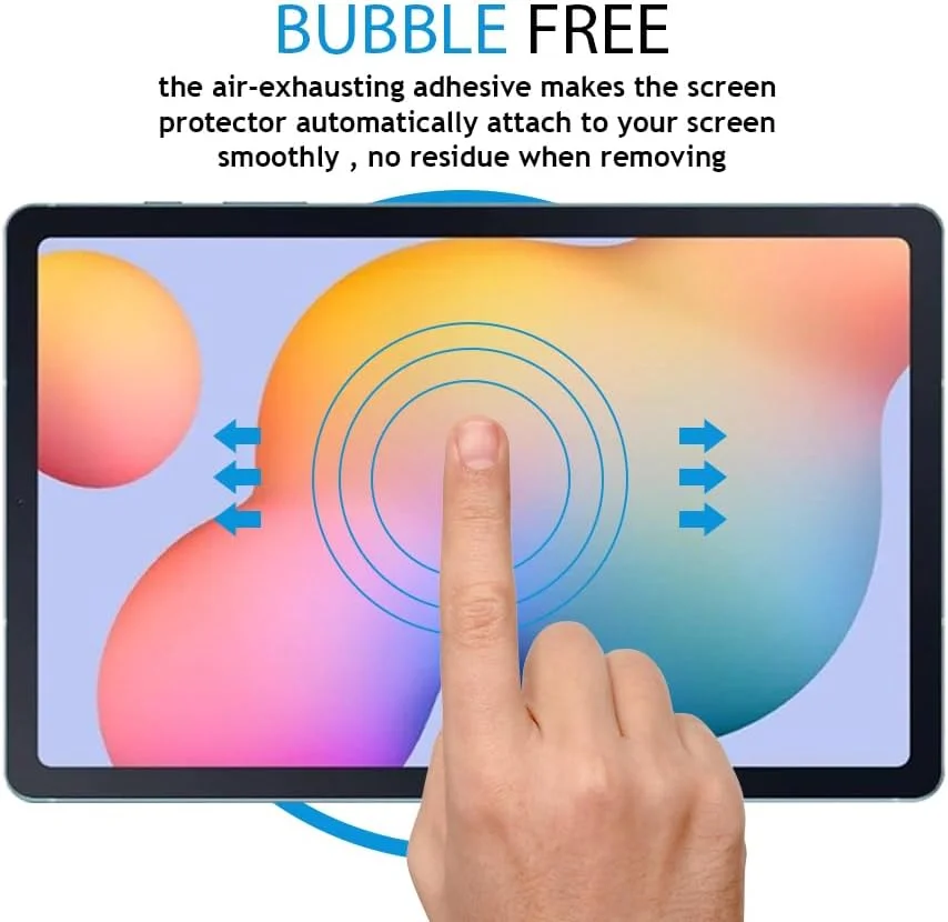 محافظ صفحه نمایش Al-HuTrusHi سازگار با Samsung Galaxy Tab S6 Lite، محافظ شیشه ای حرارت دیده با وضوح بالا، فوق العاده نازک و ضد حباب برای Tab S6" (2024/2020/2022) - [1 عدد]
