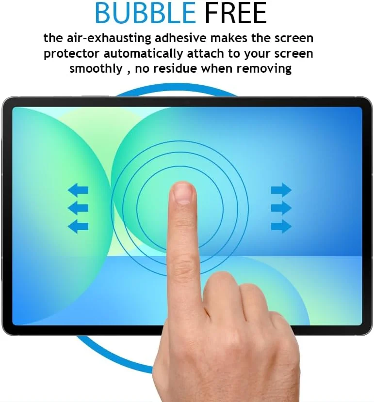 محافظ صفحه نمایش Al-HuTrusHi برای تبلت سامسونگ Tab S10 FE / S9 FE 10.9 اینچی، فیلم شیشه ای حرارت دیده، شفافیت HD